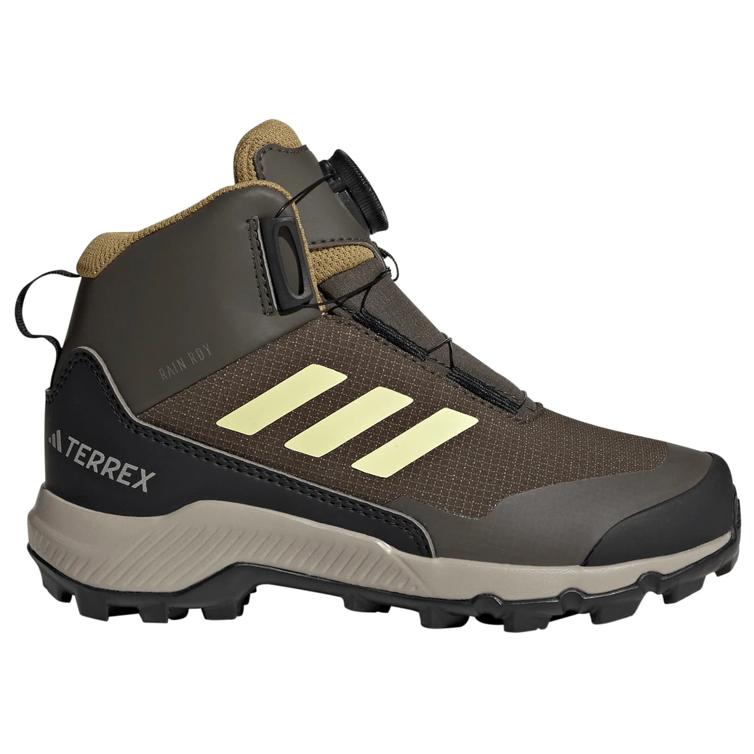 Детски зимни ботуши adidas Terrex Kid's Terrex Winter Mid Boa Rain Ready Winter boots - Shadow Olive / Dual Yellow / Olive Strata
