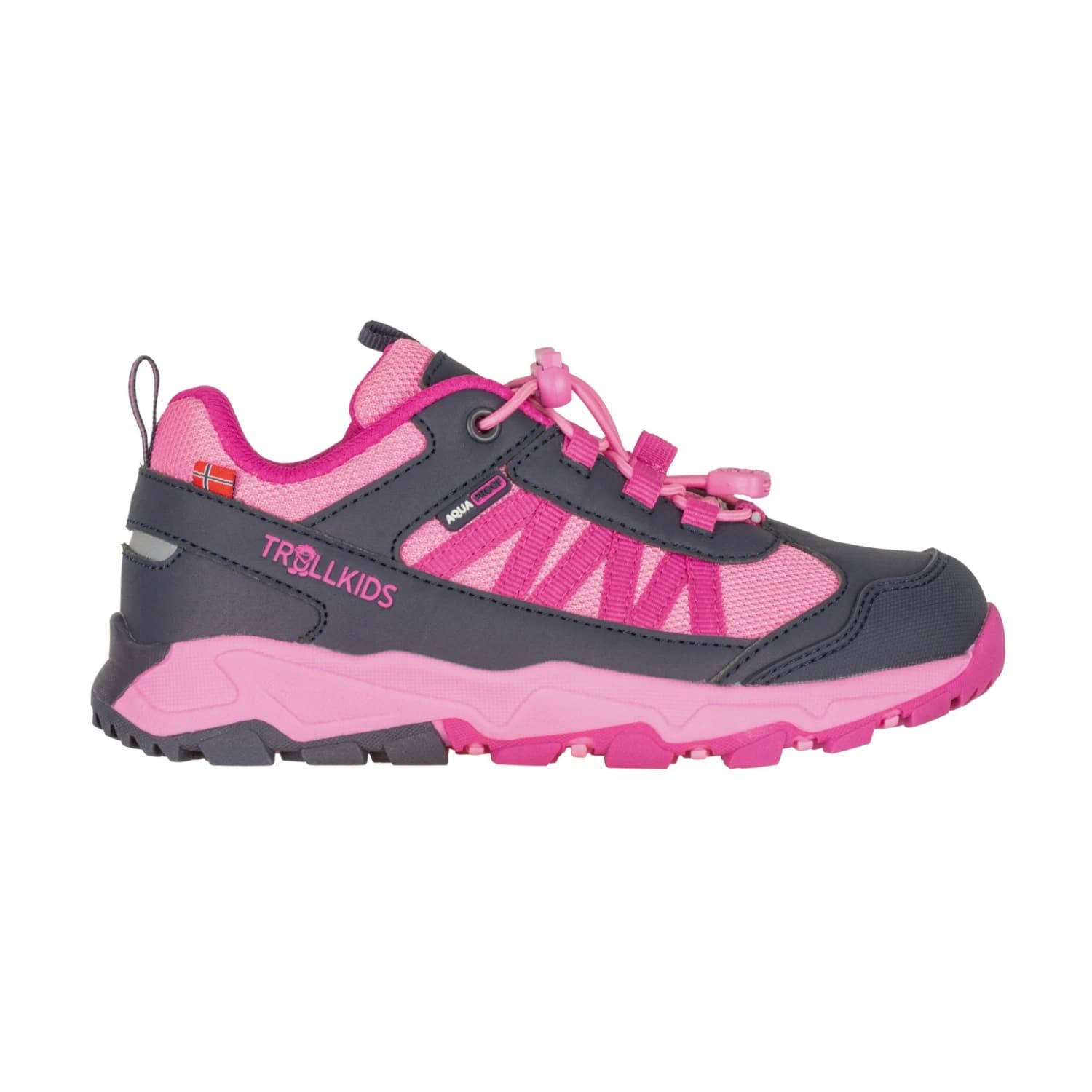 Детски мултиспорт обувки Trollkids Kid's Tronfjell Hiker Low Multisport shoes - Fresh Berry / Candy Pink / Graphite