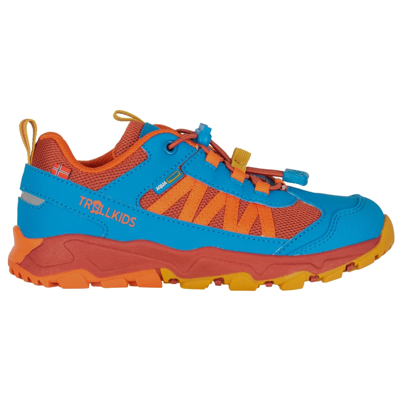 Детски мултиспорт обувки Trollkids Kid's Tronfjell Hiker Low Multisport shoes - Red Clay / Dynamic Blue / Mustard