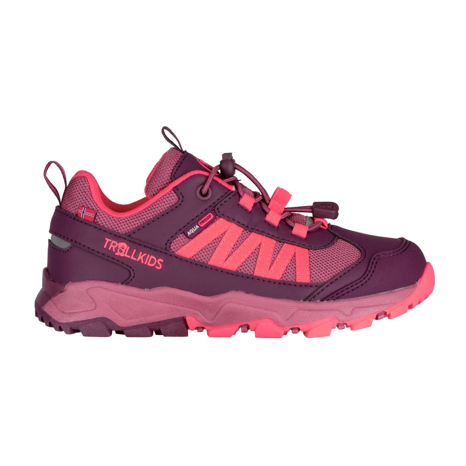 Детски мултиспорт обувки Trollkids Kid's Tronfjell Hiker Low Multisport shoes - Deep Ruby / Frozen Berry / Pink Salmon