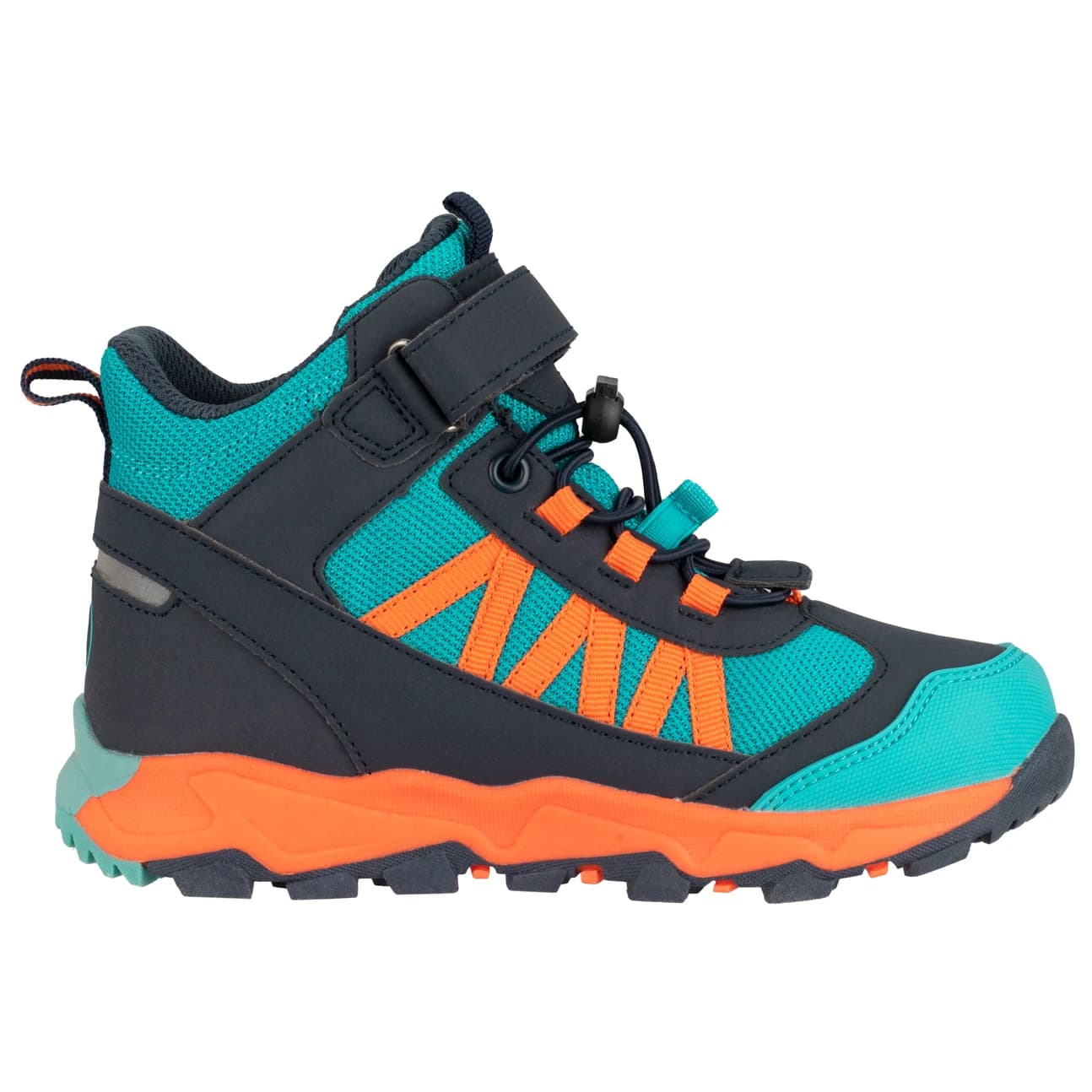 Детски туристически обувки Trollkids Kid's Tronfjell Hiker Mid Walking boots - Atlantic Blue / Dark Navy / Glow Orange