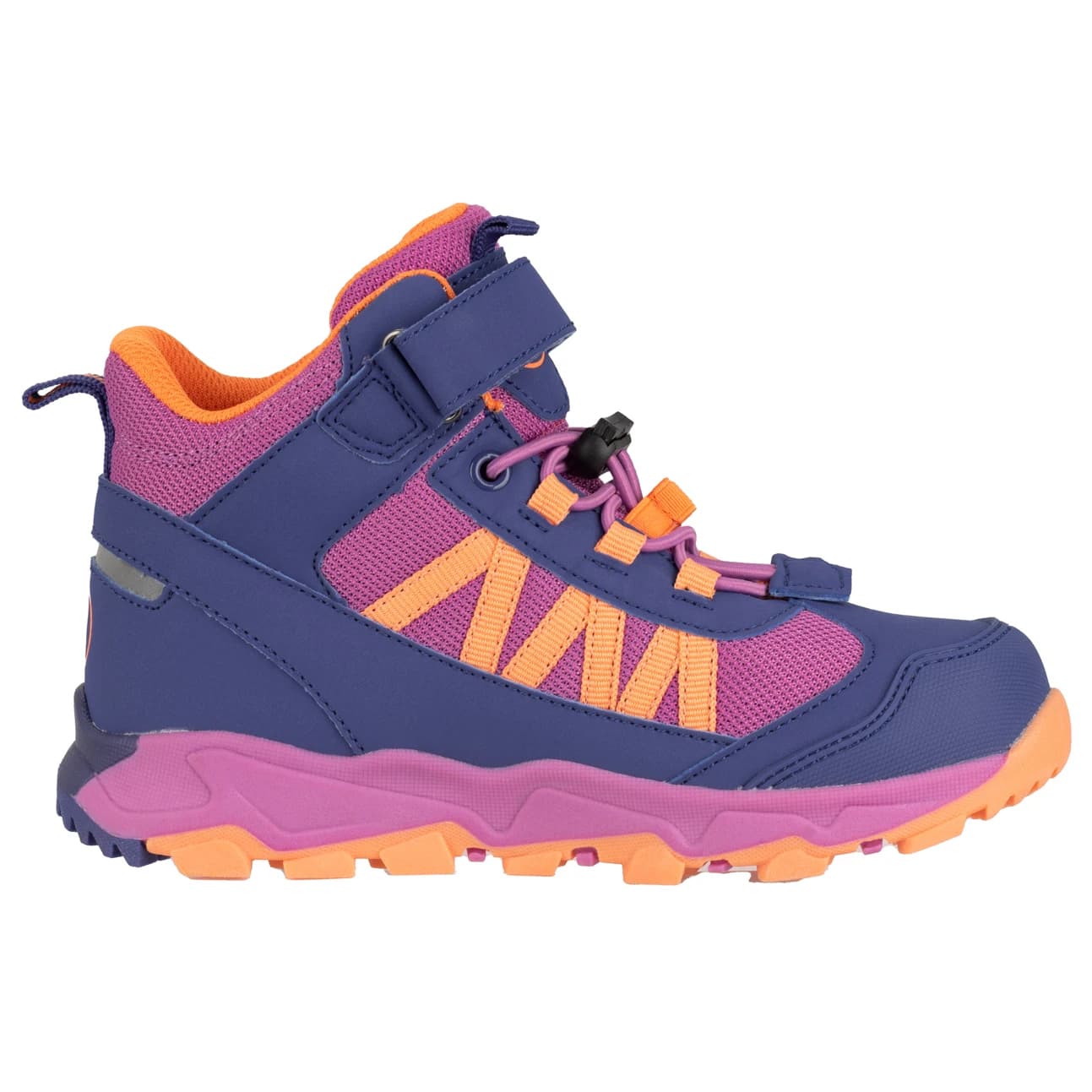 Детски туристически обувки Trollkids Kid's Tronfjell Hiker Mid Walking boots - Violet Blue / Mallow Pink / Papaya