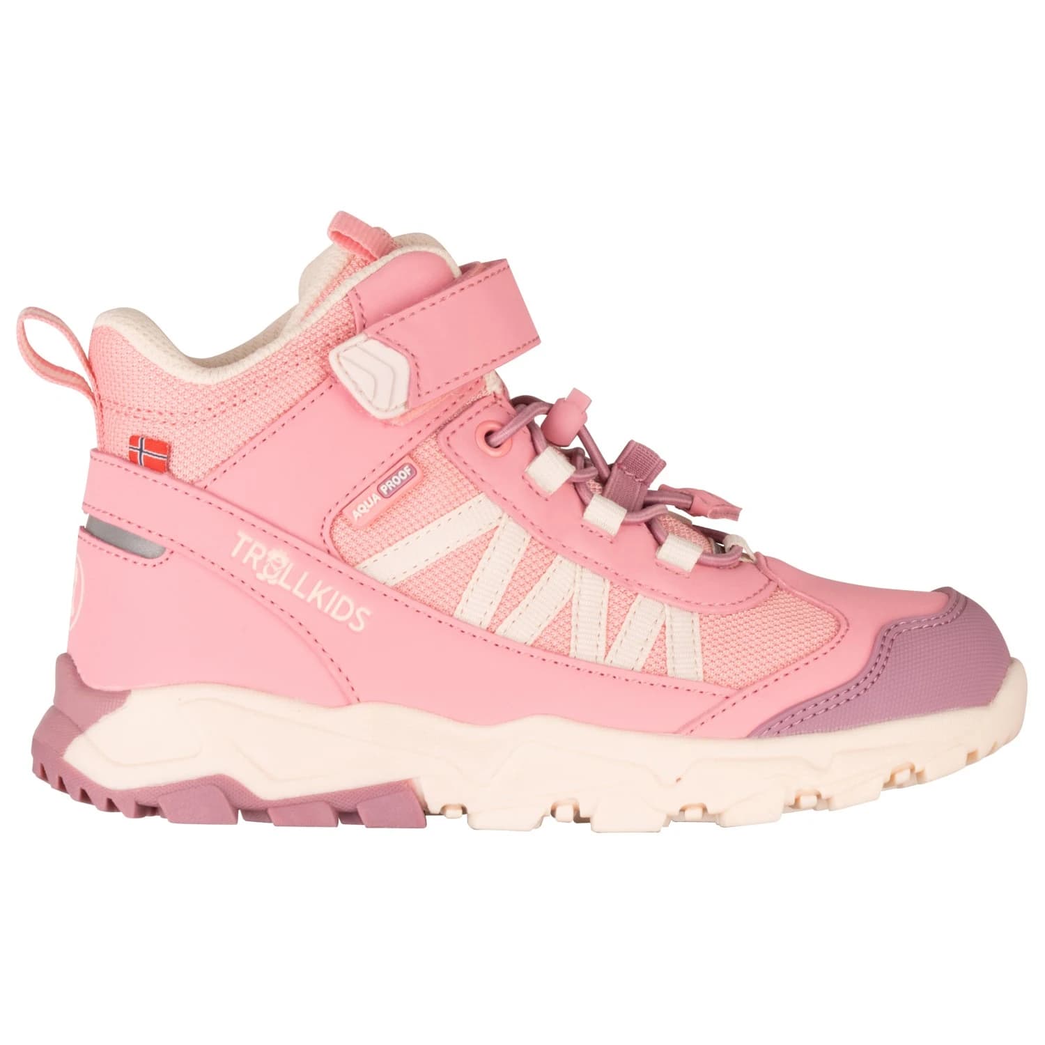 Детски туристически обувки Trollkids Kid's Tronfjell Hiker Mid Walking boots - Peony Rose / Orchid
