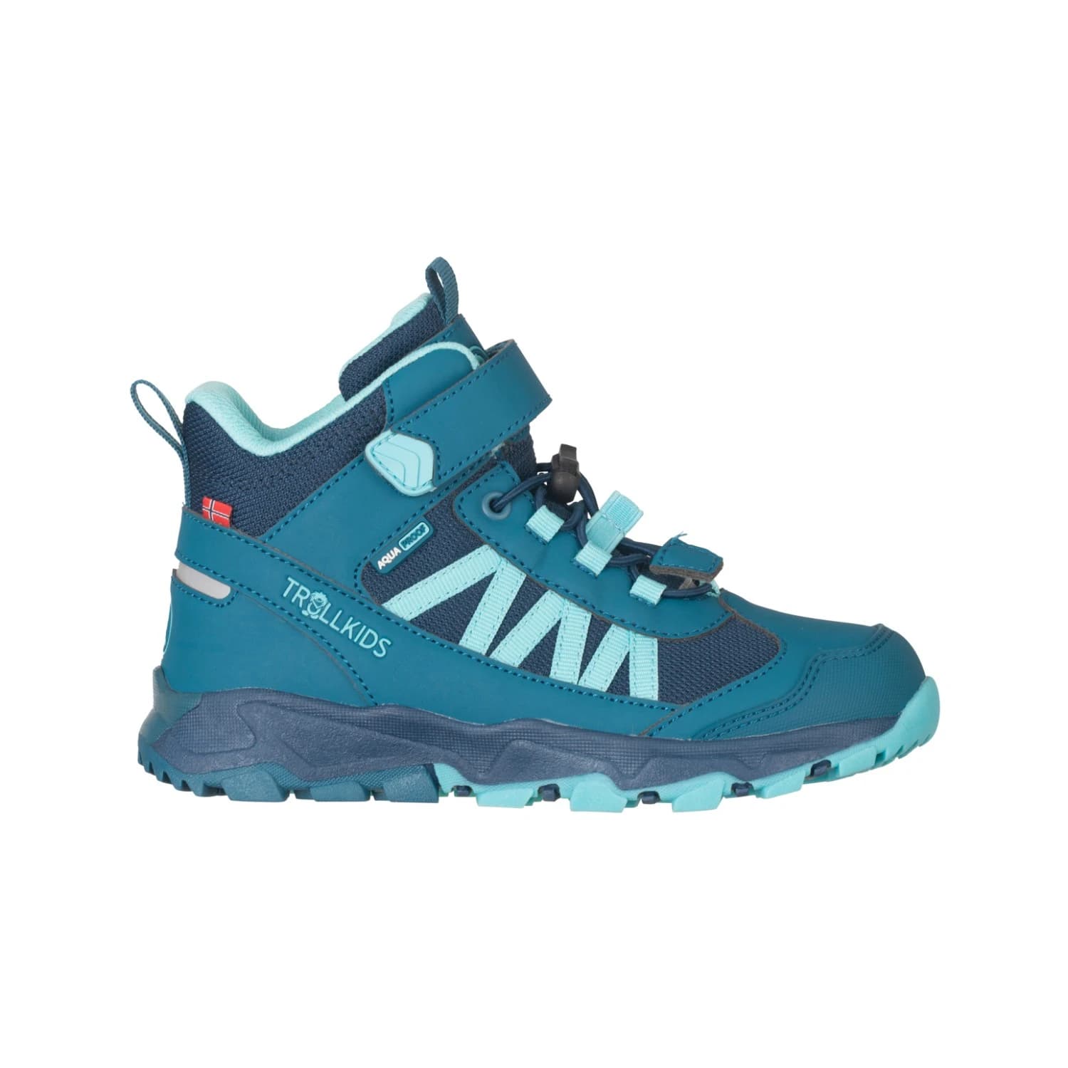 Детски туристически обувки Trollkids Kid's Tronfjell Hiker Mid Walking boots - Dark Marine / Madeira Blue / Arctic Blue