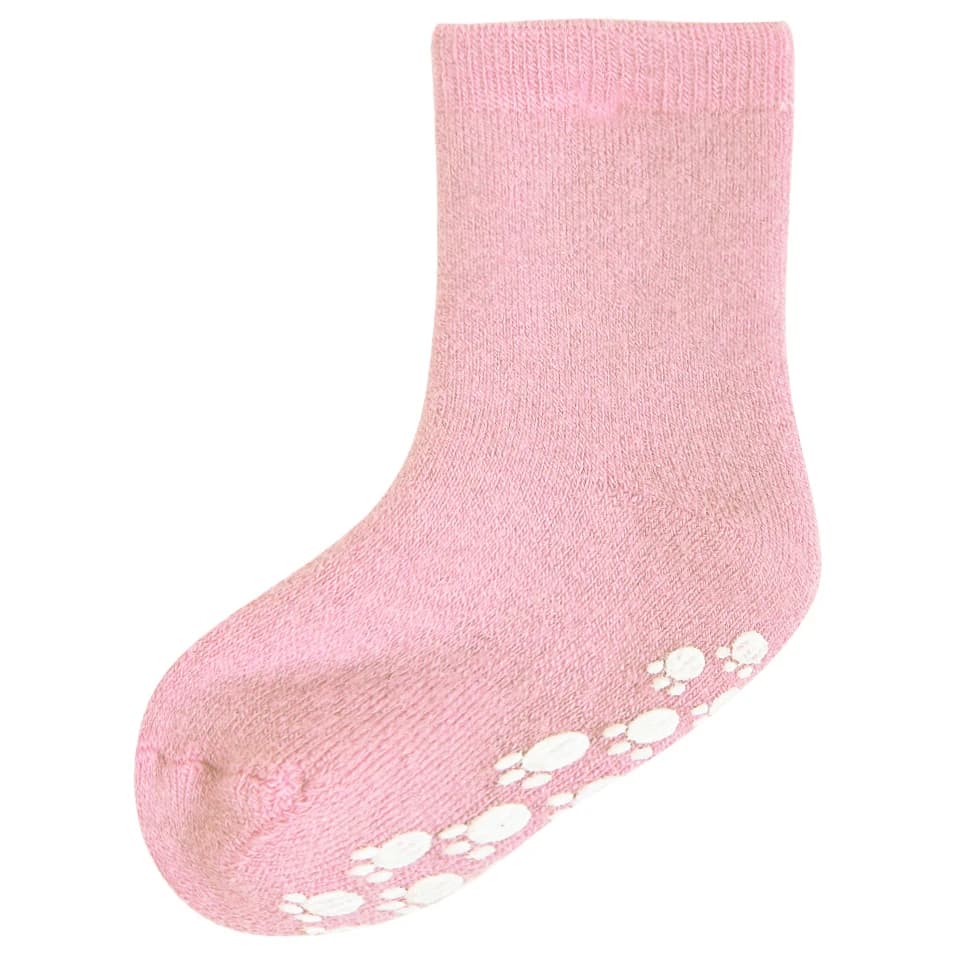 Детски мериносови чорапи Joha Kid's 721 Wool Sock Anti-Slip Slippers - Rosa