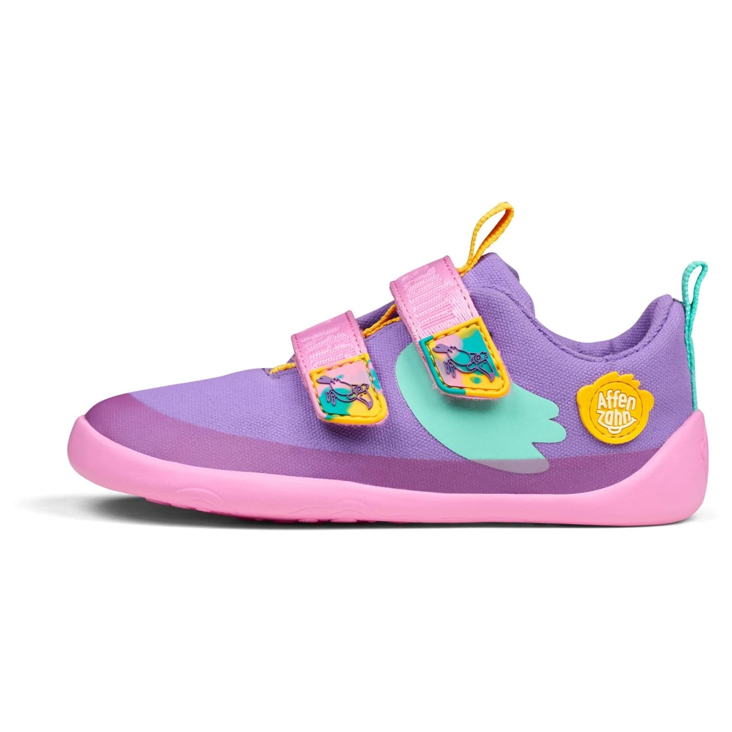 Детски обувки barefoot Affenzahn Kid's Barefoot Shoes Cotton Lucky Barefoot shoes - Creative Tukan / Lilac