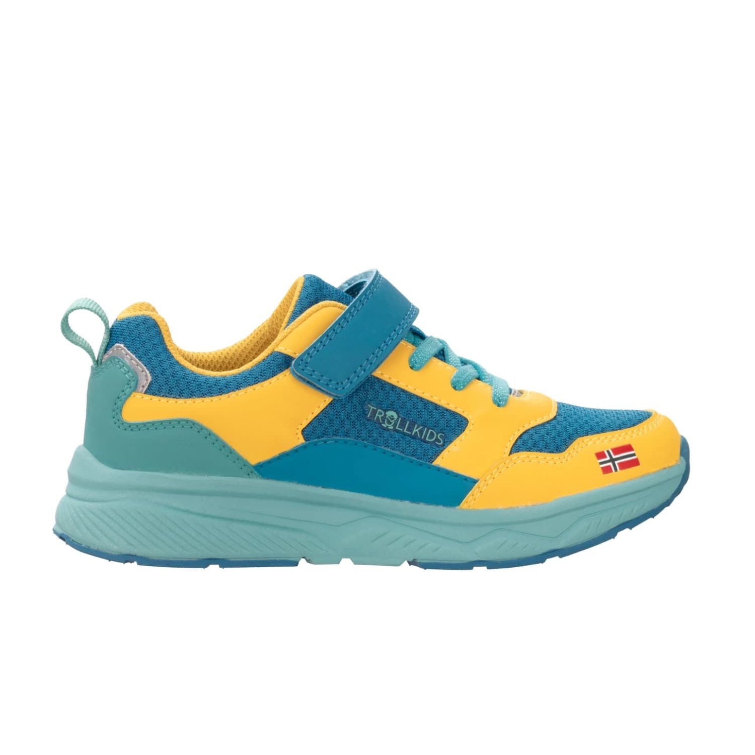 Детски ежедневни обувки Trollkids Kid's Haugesund Sneaker Casual shoes - Ginger / Atlantic Blue / Dusky Turquoise