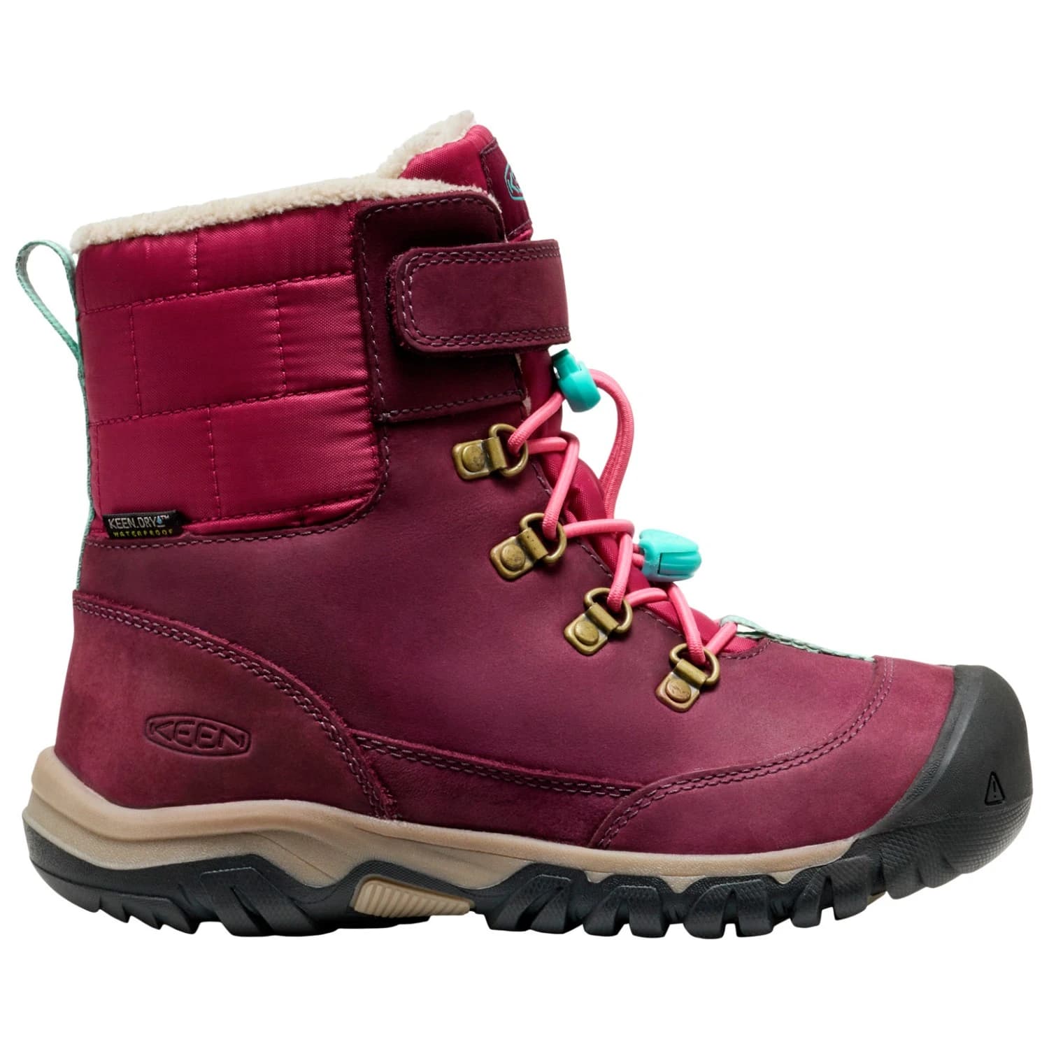 Зимни ботуши Keen Youth Kanibou WP Winter boots - Fig / Pink Lemonade