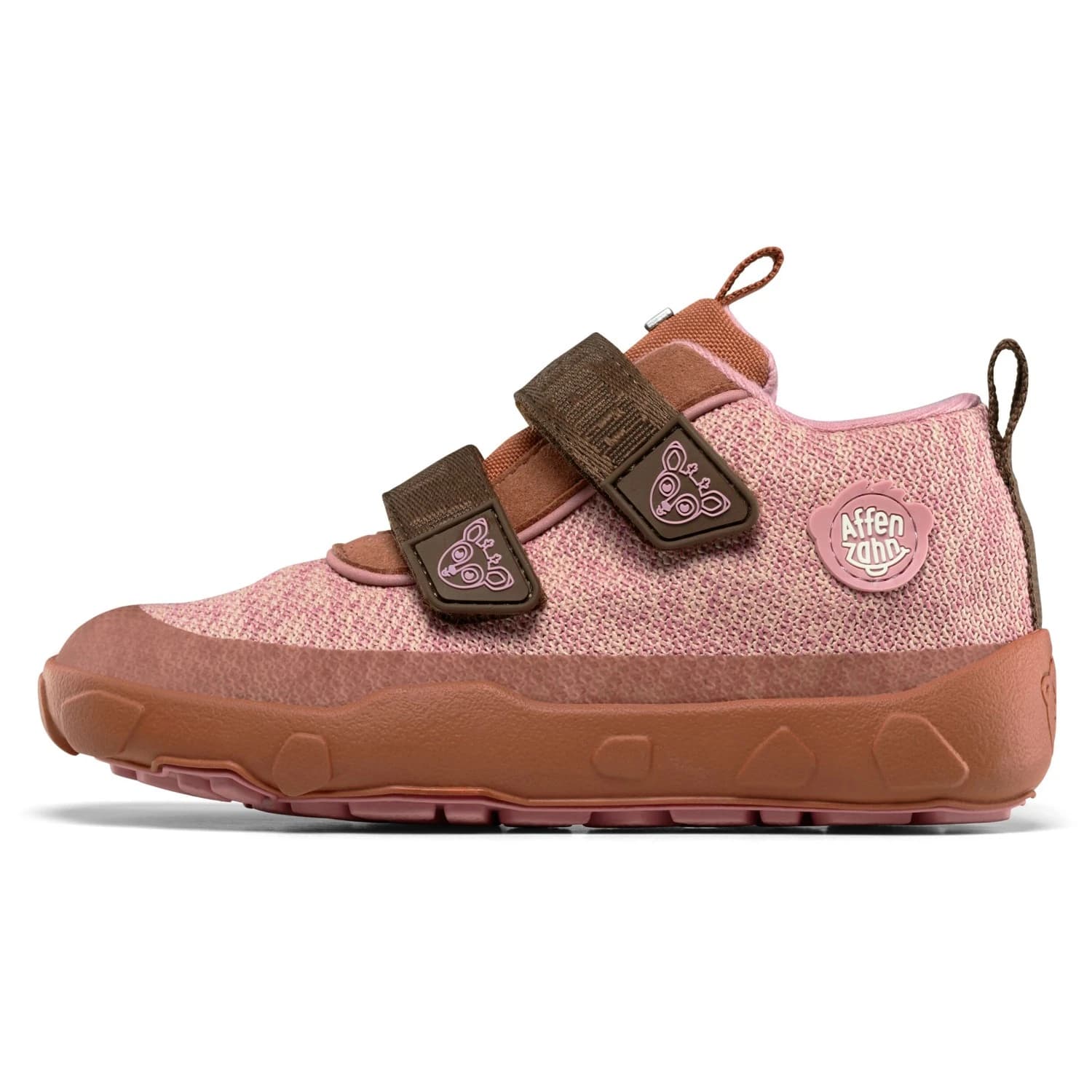 Детски обувки barefoot Affenzahn Kid's Knit Happy Casual shoes - Deer / Rose