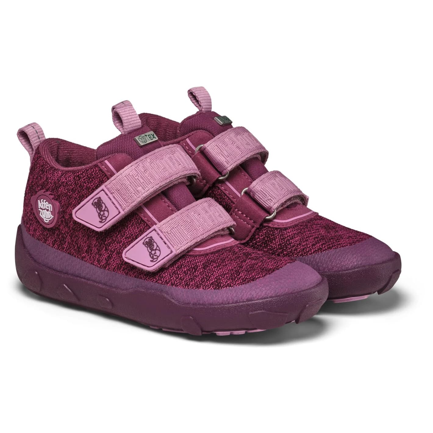 Детски обувки barefoot Affenzahn Kid's Knit Happy Casual shoes - Otter / Pink