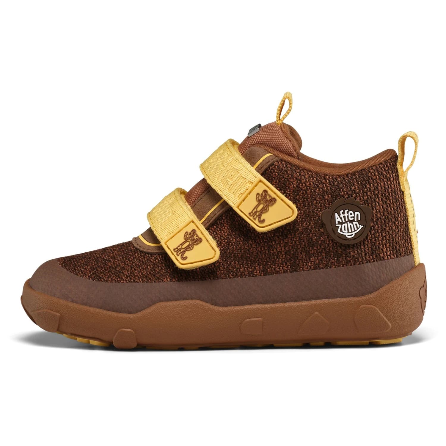 Детски обувки barefoot Affenzahn Kid's Knit Happy Casual shoes - Tiger / Brown / Beige