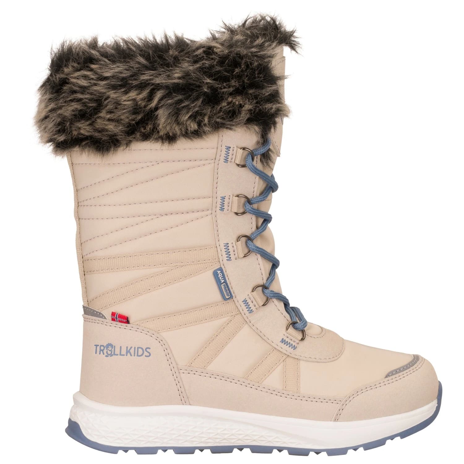 Детски зимни ботуши Trollkids Girl's Hemsedal Winter Boots XT Winter boots - Sandstone / Mystic Blue / Shadow Blue