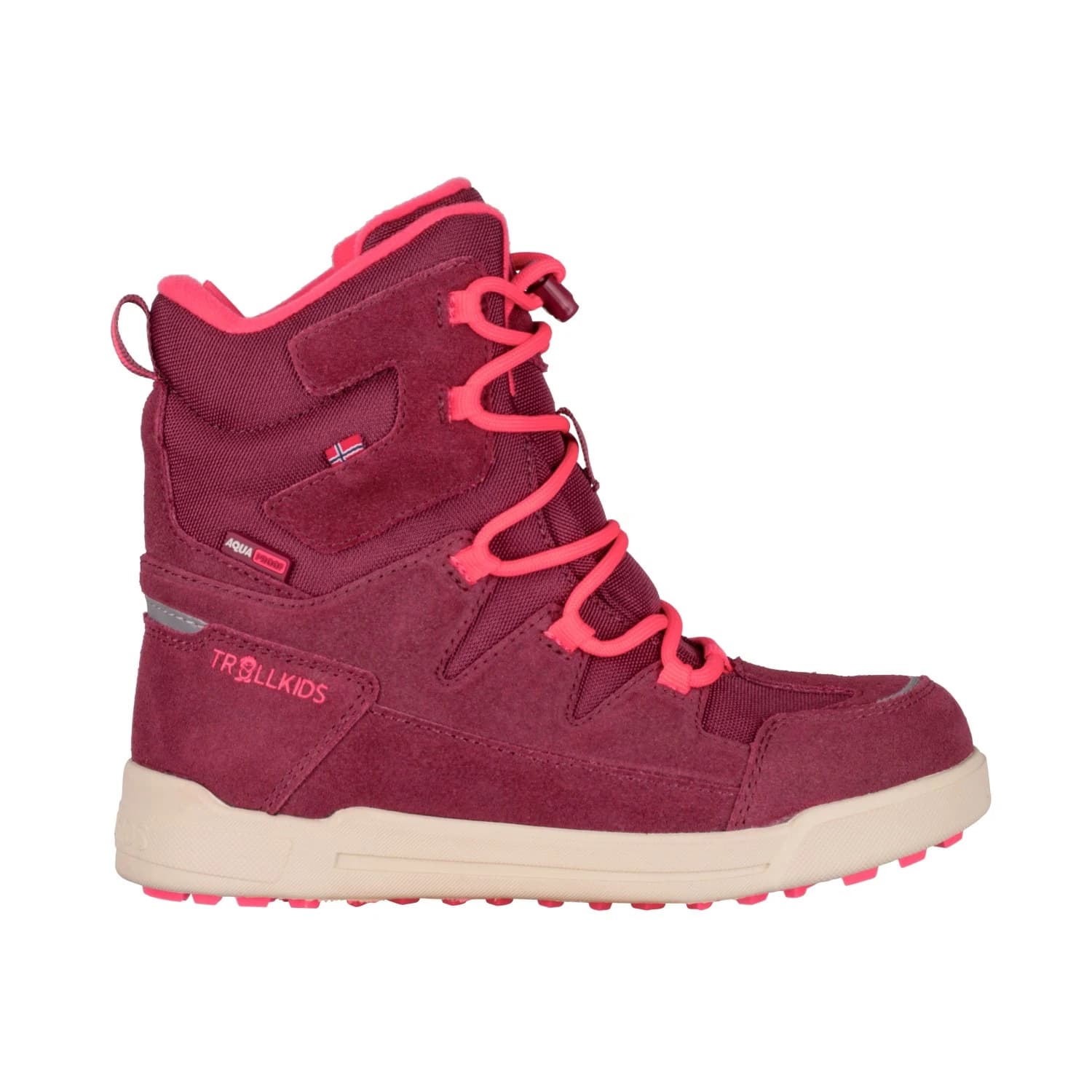 Детски зимни ботуши Trollkids Kid's Finnmark Winter Boots - Frozen Berry / Deep Ruby / Pink Salmon