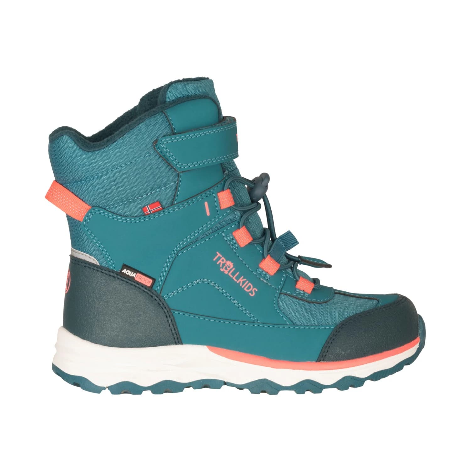 Детски зимни ботуши Trollkids Kid's Hafjell Winter Boots XT Winter boots - Dusty Teal / Coral Pink / Midnight Petrol