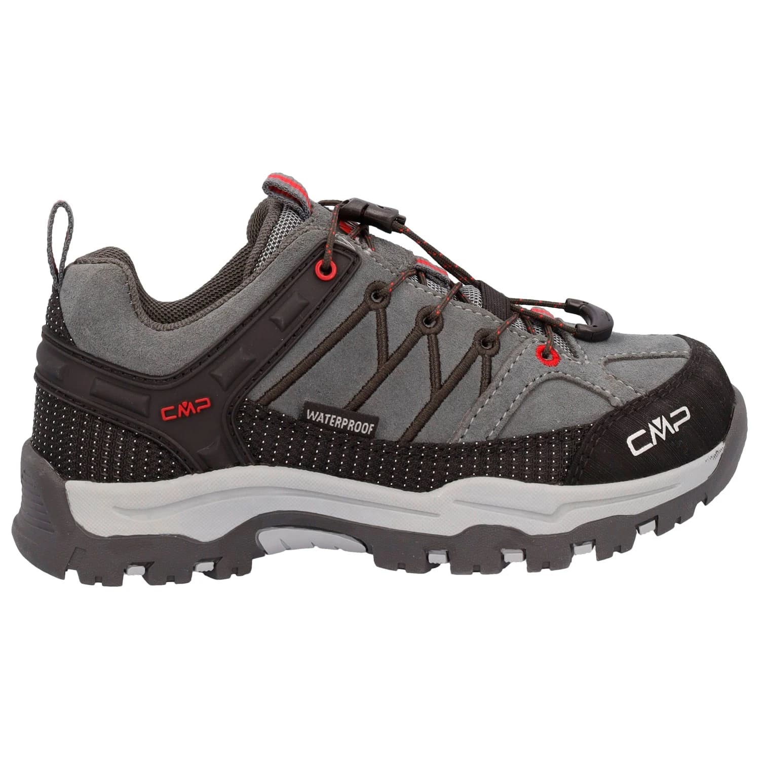 Детски мултиспорт обувки CMP Kid's Rigel Low Trekking Shoes Waterproof Multisport shoes - Grey / Ferrari