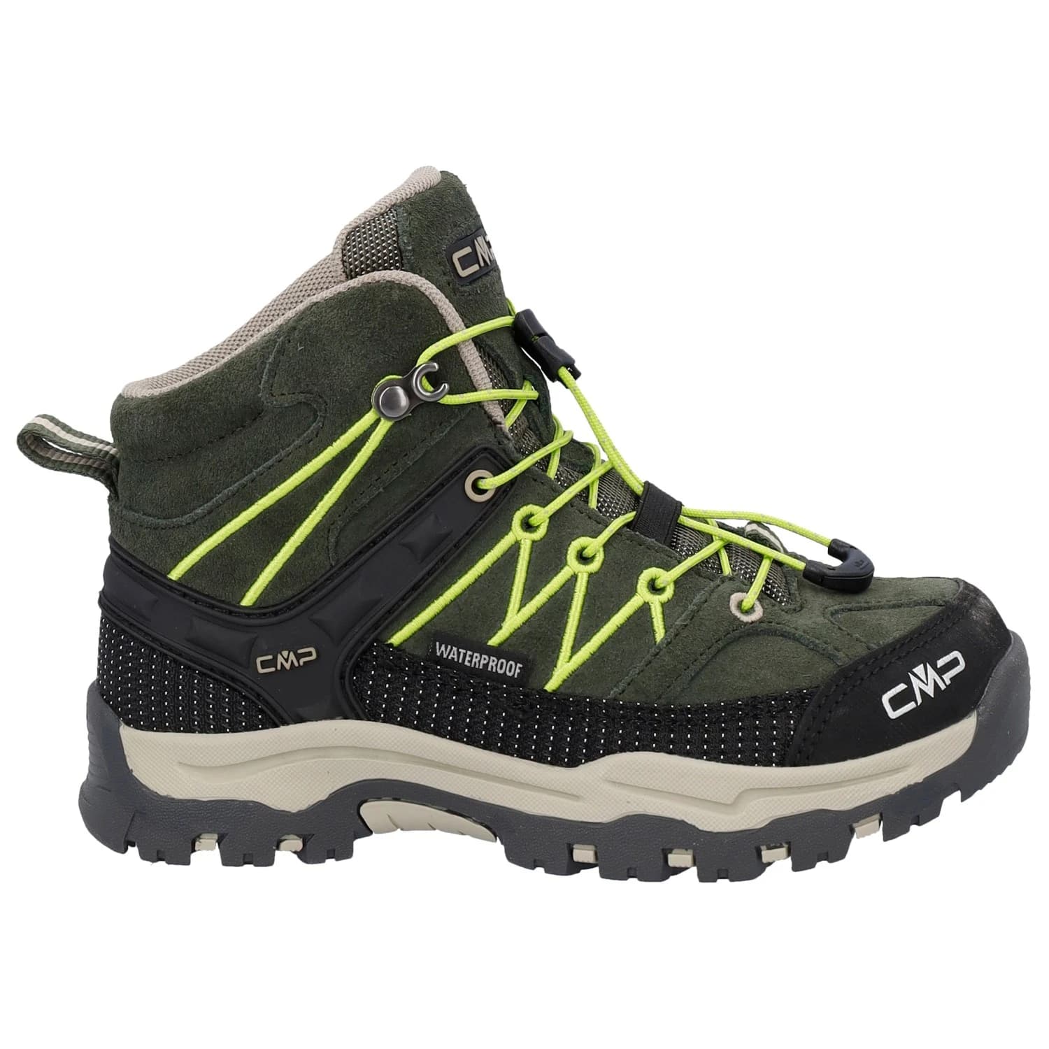 Детски туристически обувки CMP Kid's Rigel Mid Trekking Shoes Waterproof Walking boots - Pine / Mela