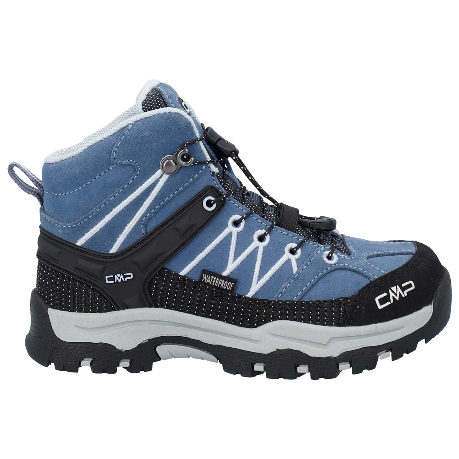 Детски туристически обувки CMP Kid's Rigel Mid Trekking Shoes Waterproof Walking boots - Space / Sky Blue