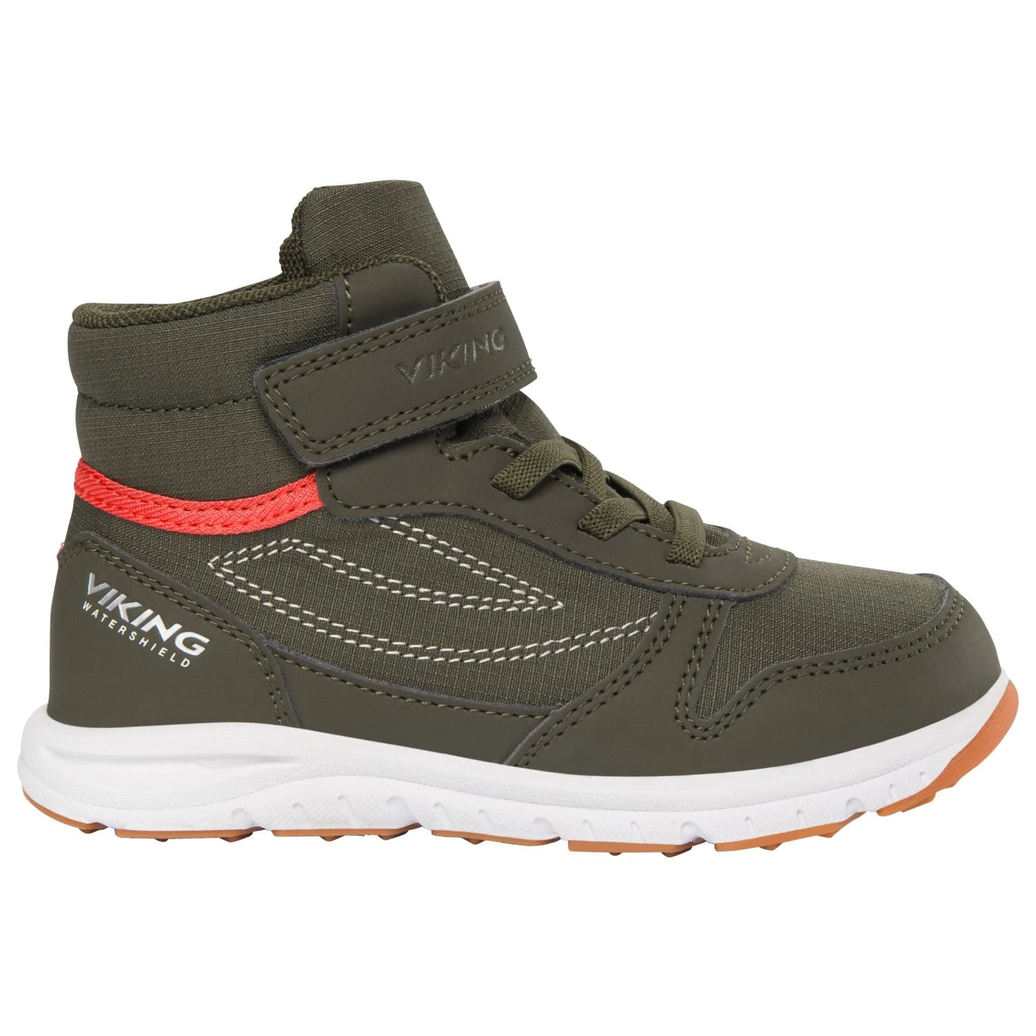 Детски мултиспорт обувки Viking Kid's Hovet Mid WP Multisport shoes - Olive / Red