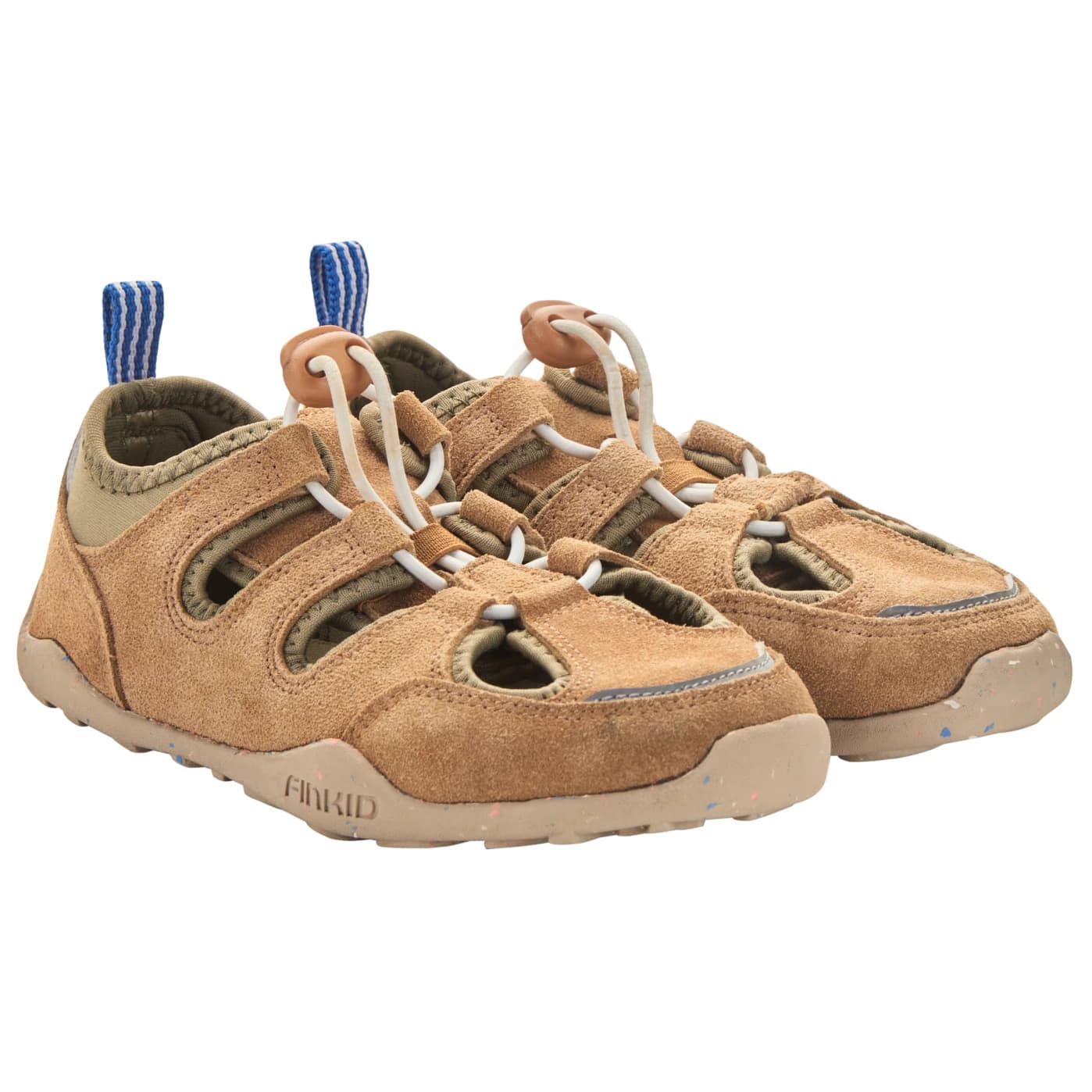 Детски сандали Finkid Kid's Sankari Barefoot shoes - Almond / Vetiver