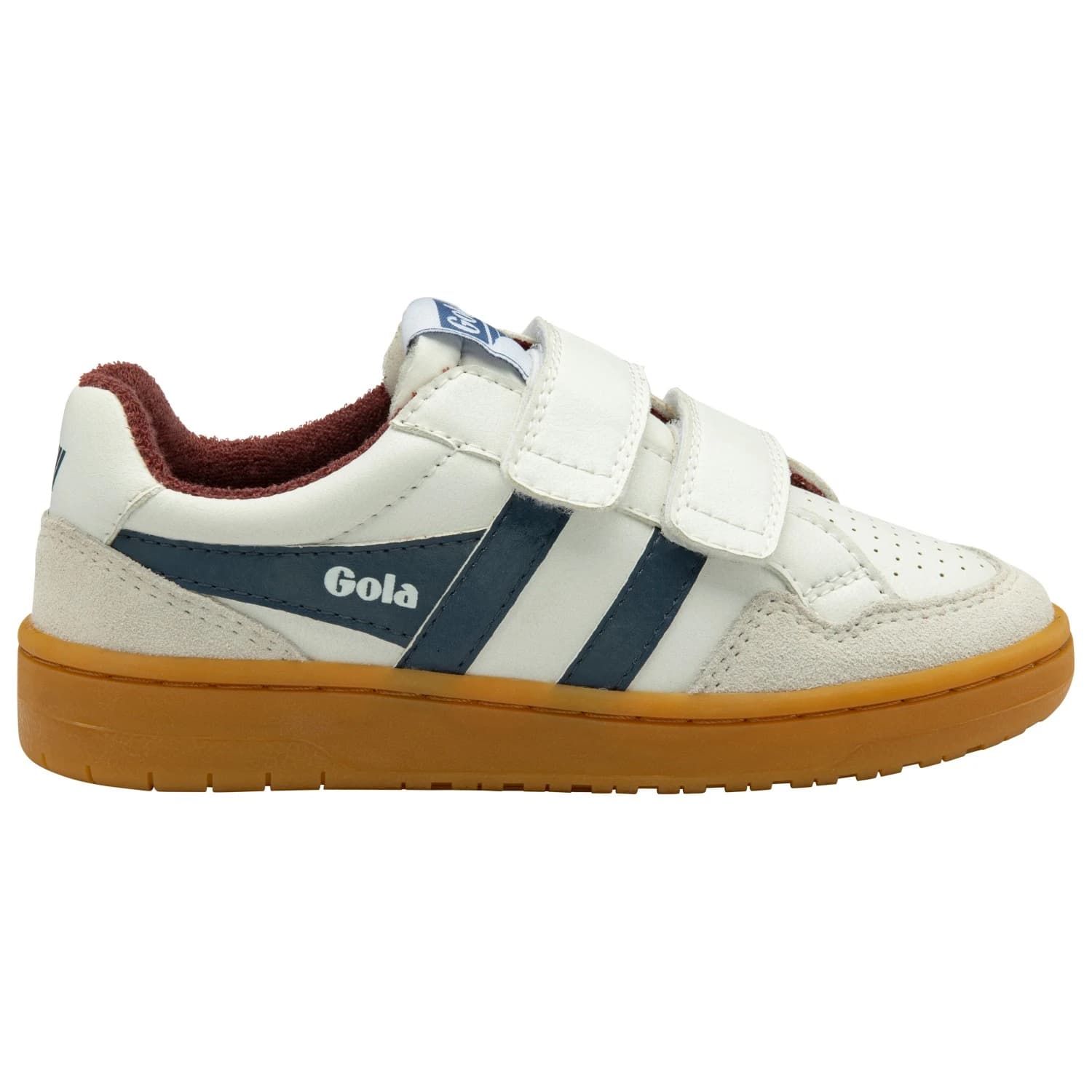 Детски маратонки Gola Kid's Eagle Strap Sneakers - White / Moonlight / Burgundy / Gum