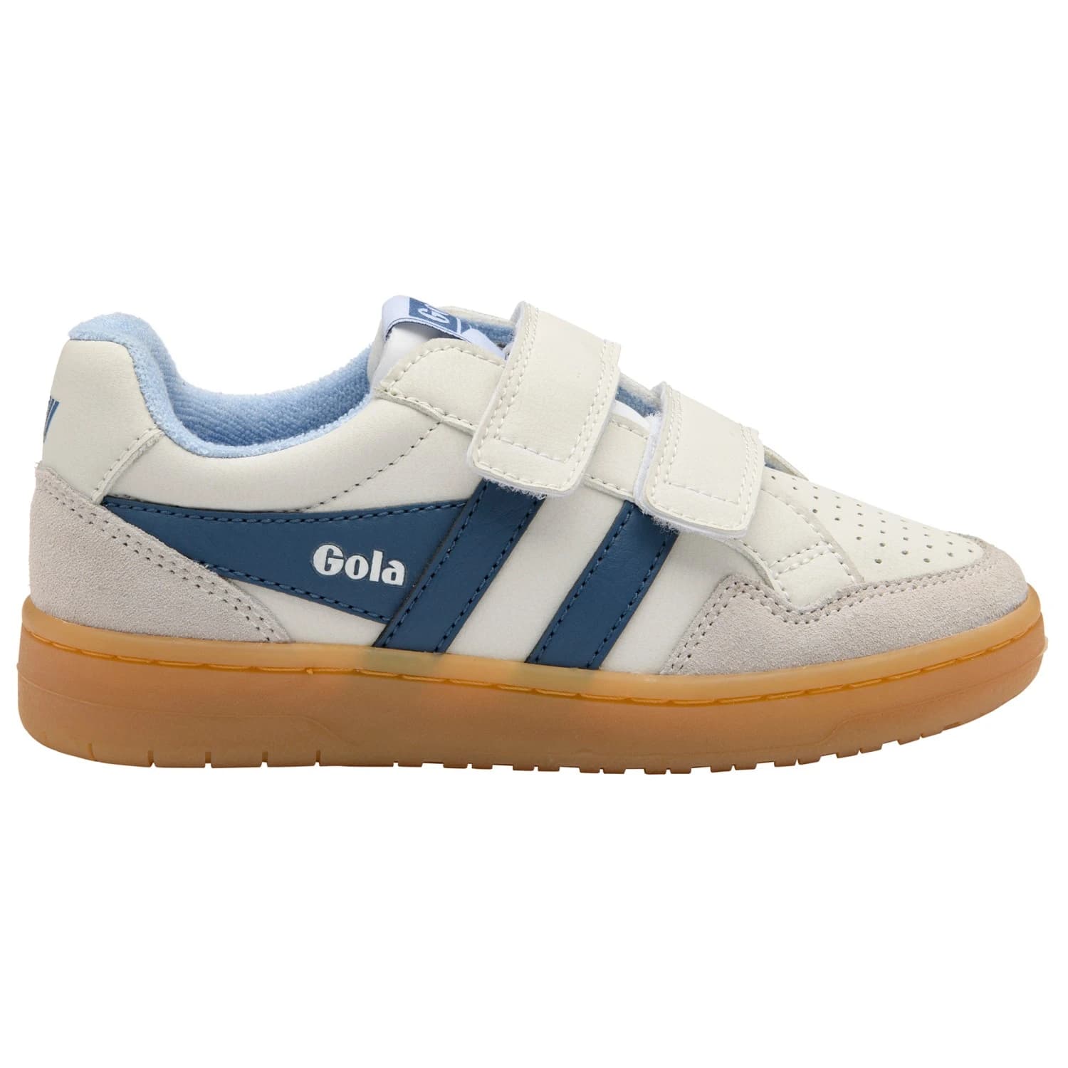 Детски маратонки Gola Kid's Eagle Strap Sneakers - Off White / Moonlight / Air / Gum
