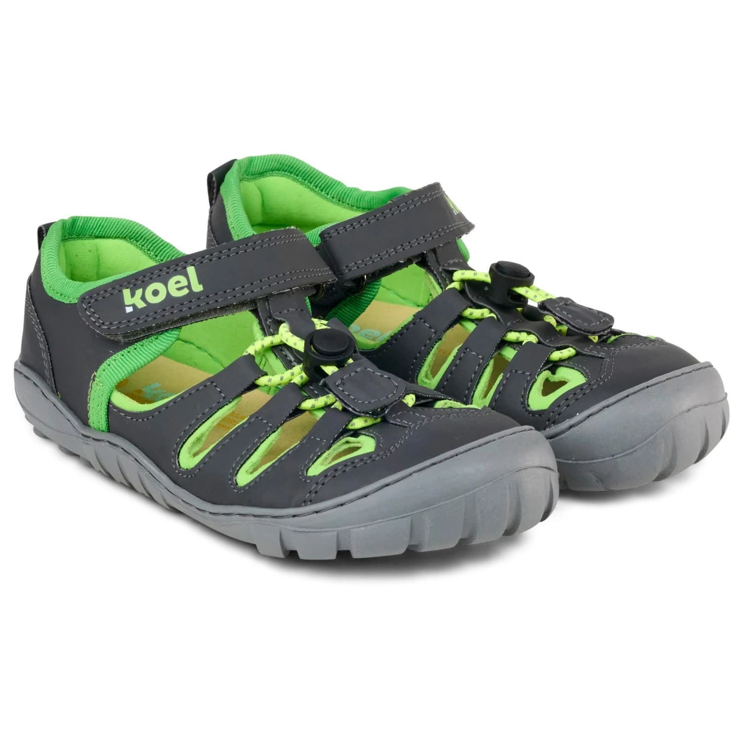 Детски сандали Koel Kid's Madison 2.0 Barefoot shoes - Dark Grey
