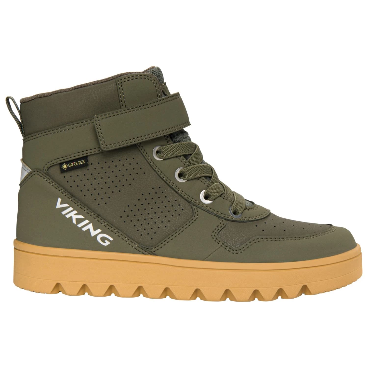 Детски ежедневни обувки Viking Kid's Fleek Mid GTX 1V Sneakers - Olive