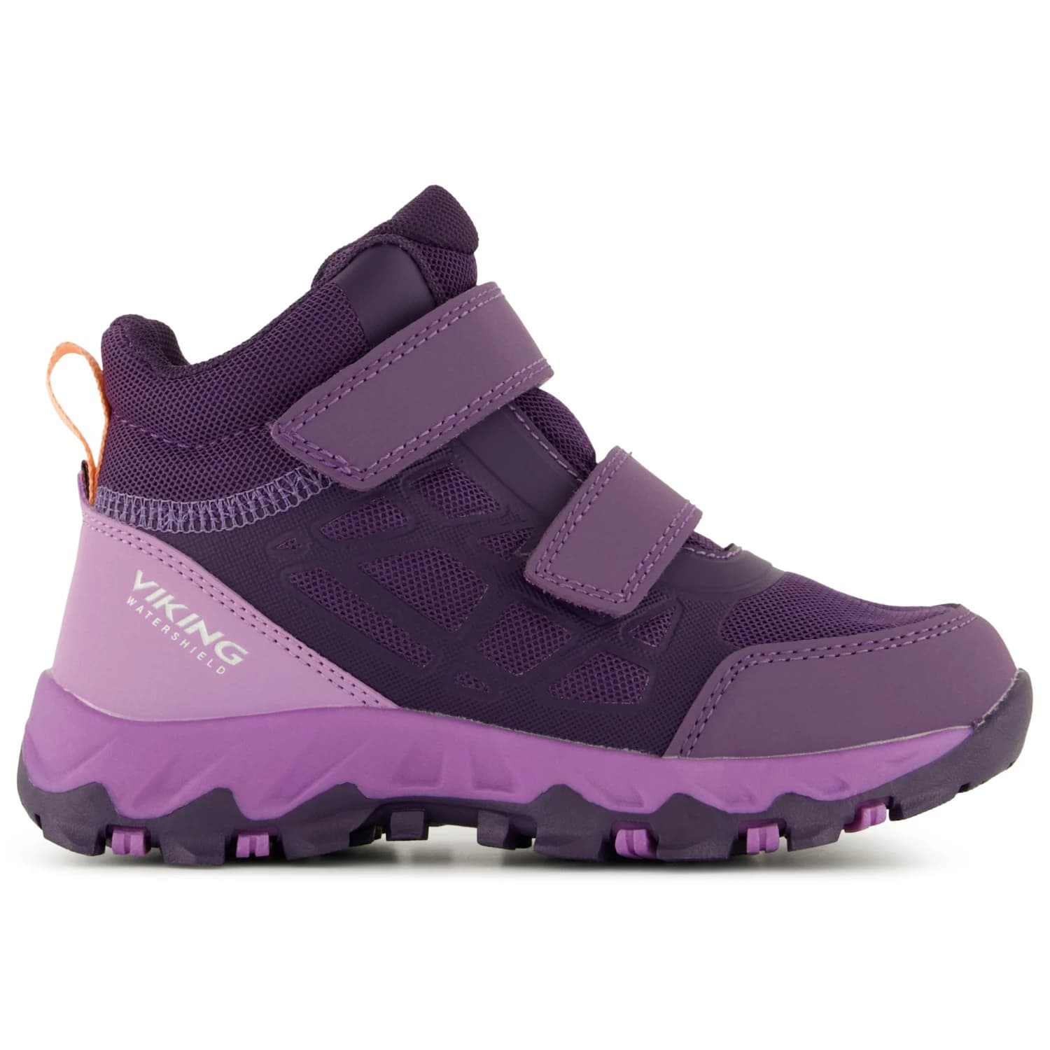 Детски туристически обувки Viking Kid's Track Mid WP 2V Walking boots - Aubergine / Lilac
