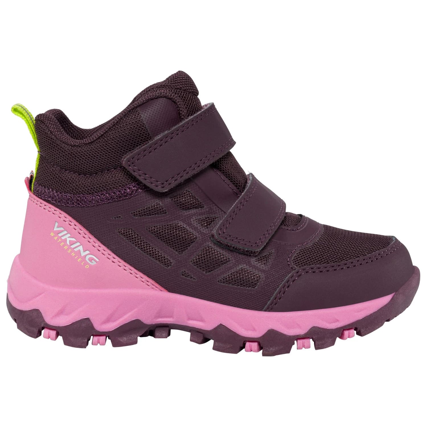 Детски туристически обувки Viking Kid's Track Mid WP 2V Walking boots - Plum / Multi