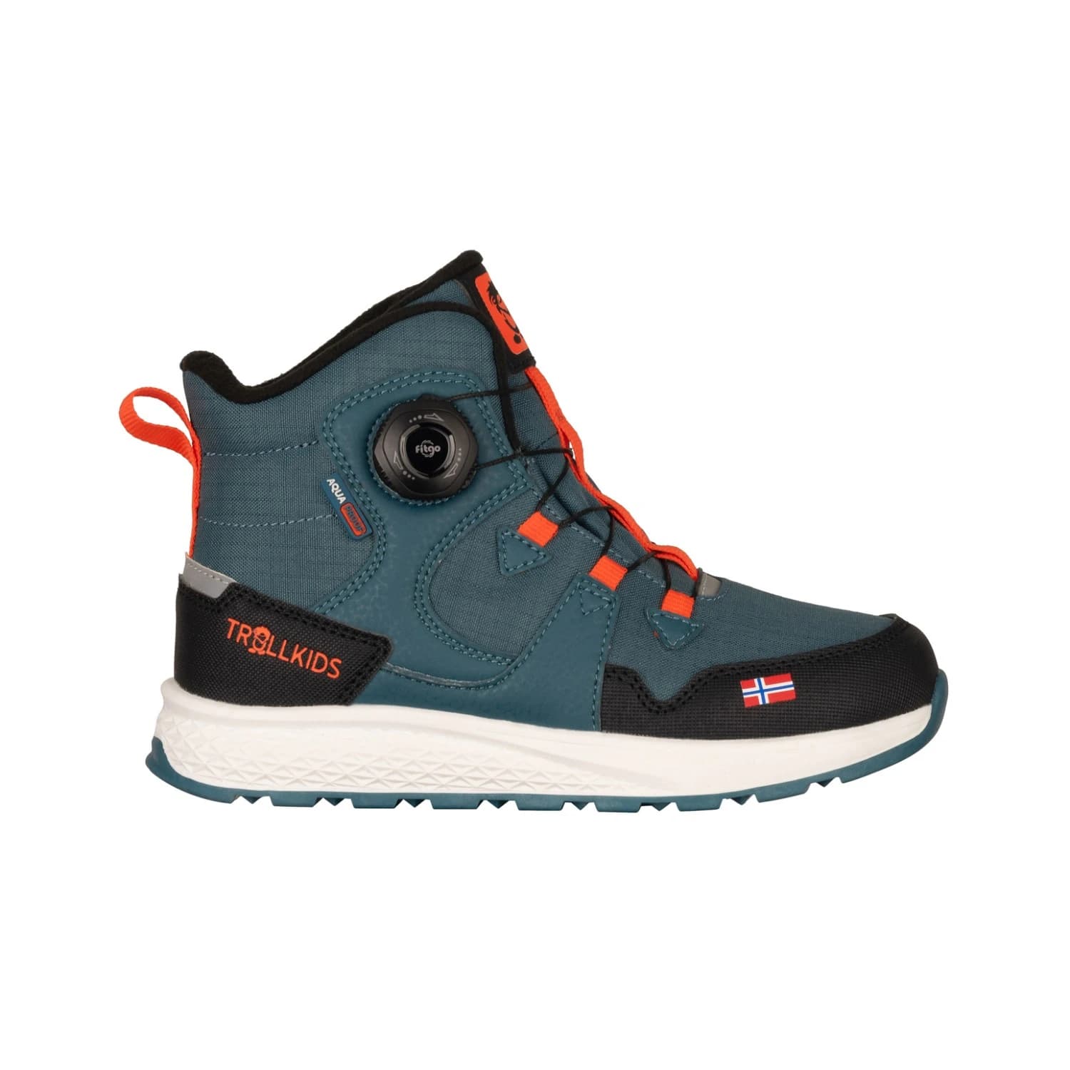 Детски зимни ботуши Trollkids Kid's Bergen Winter Mid Cut Winter boots - Stormy Blue / Black / Flame Orange