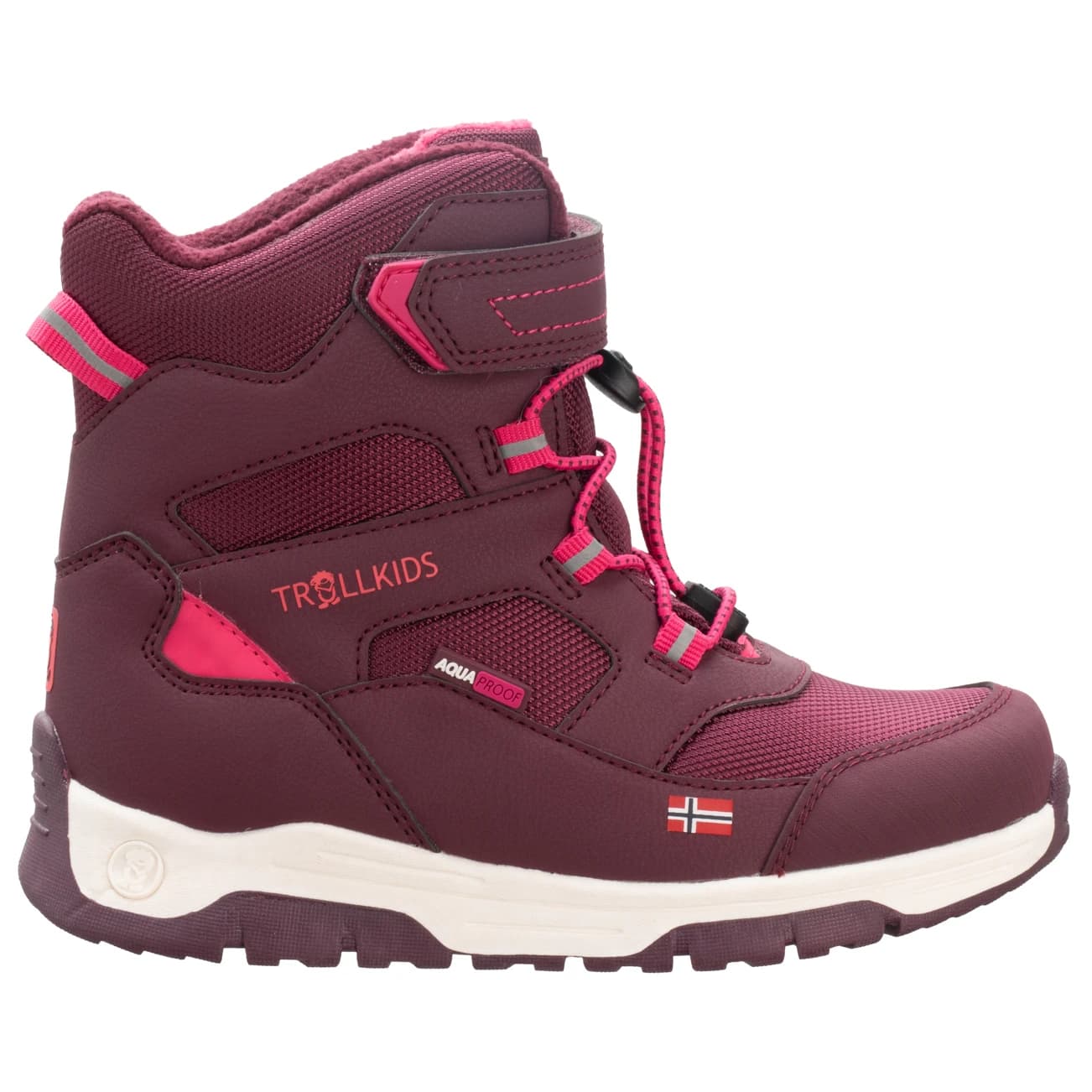 Детски зимни ботуши Trollkids Kid's Lofoten Winter Boots Pro Winter boots - Redwood / Magenta