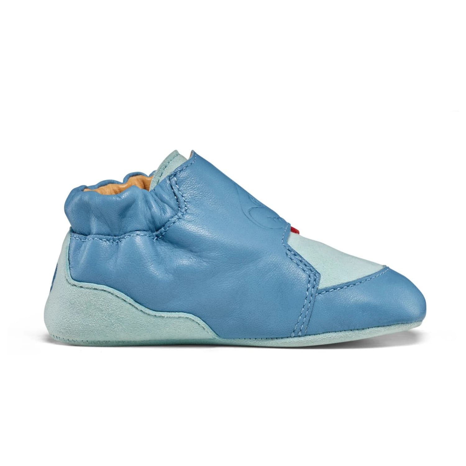 Детски обувки barefoot Affenzahn Kid's Krabbelschuh Leder Crawly Barefoot shoes - Shark / Blue