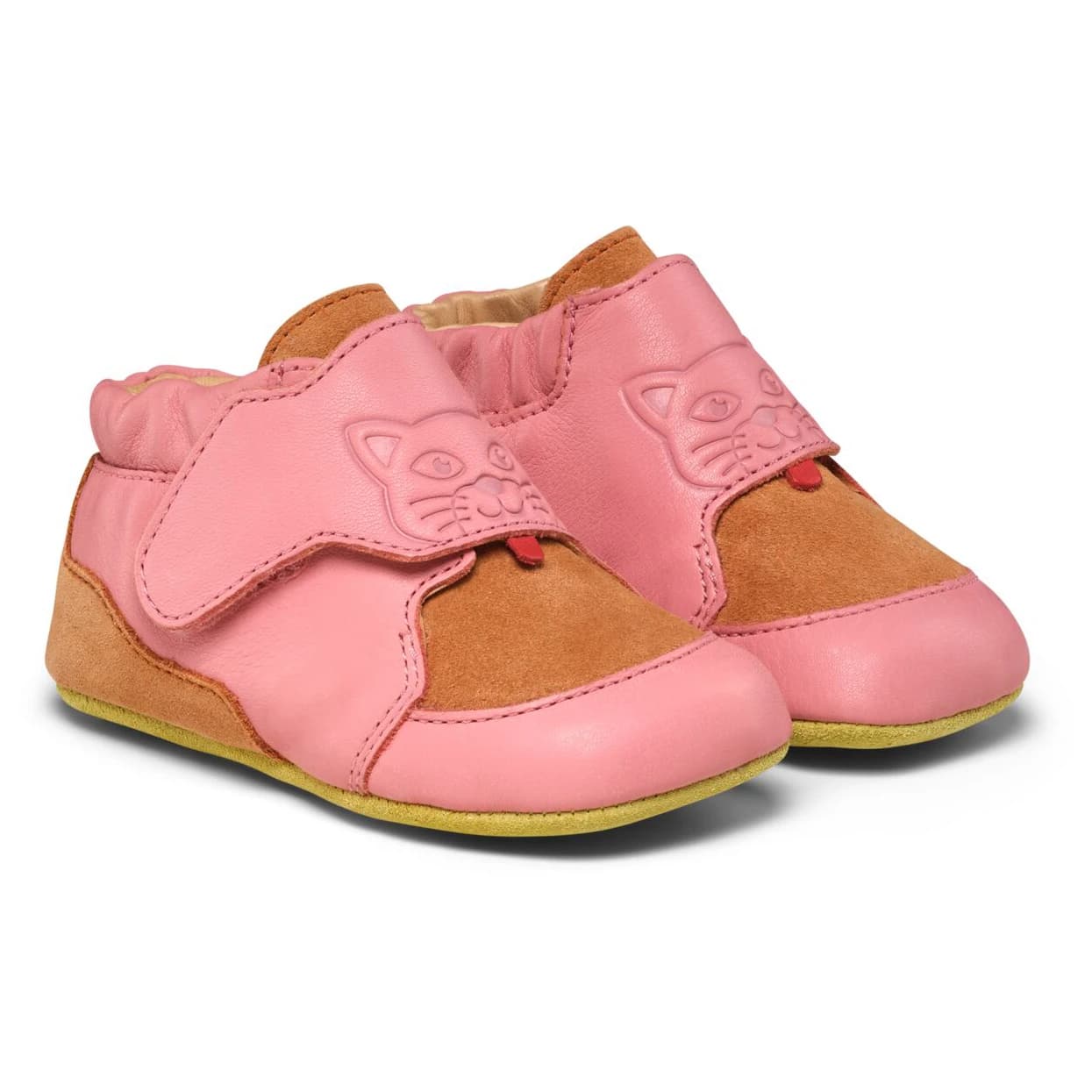 Детски обувки barefoot Affenzahn Kid's Krabbelschuh Leder Crawly Barefoot shoes - Cat / Pink