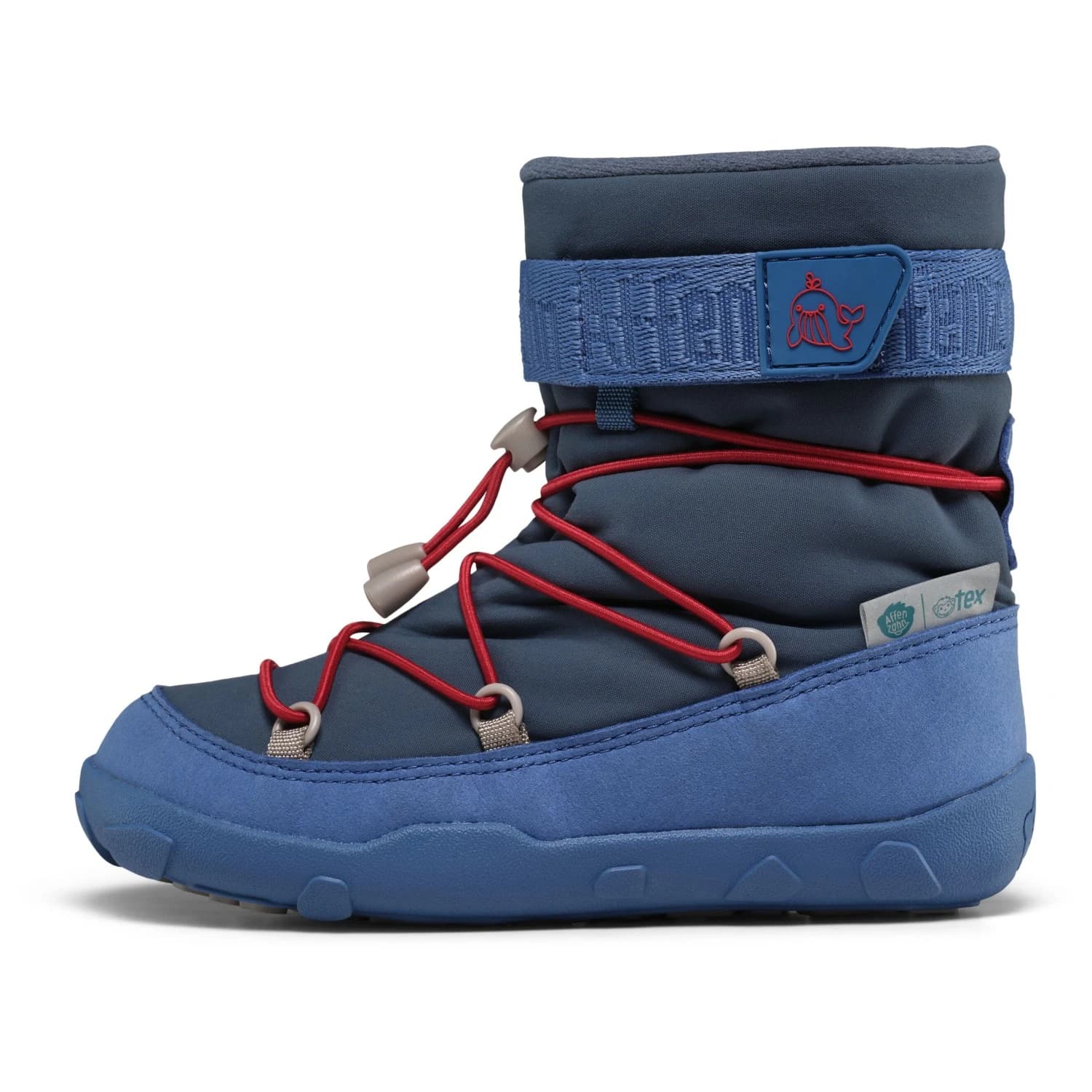 Детски зимни ботуши Affenzahn Kid's Snow Boot Vegan Snowy Winter boots - Whale / Red / Blue