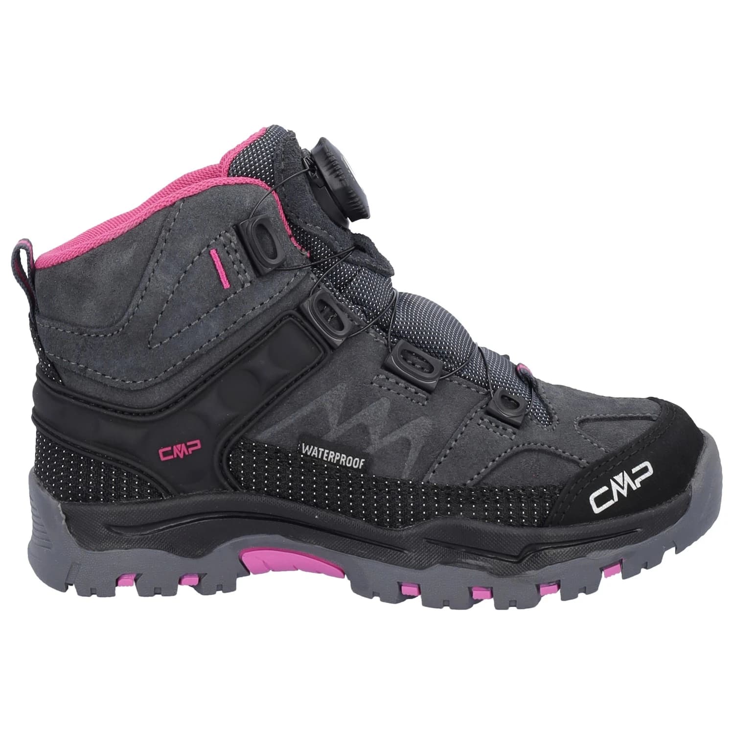 Детски туристически обувки CMP Kid's Kiruna Mid Fitgo Trekking Shoes WP Walking boots - Antracite / Festival