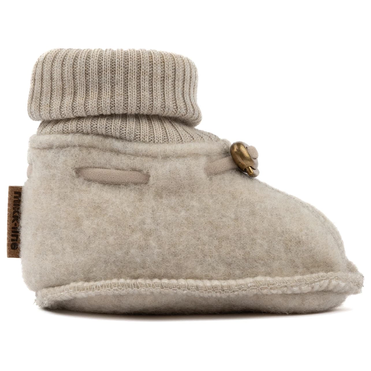 Детски пантофи Mikk-Line Kid's Wool Footies Slippers - Melange Offwhite
