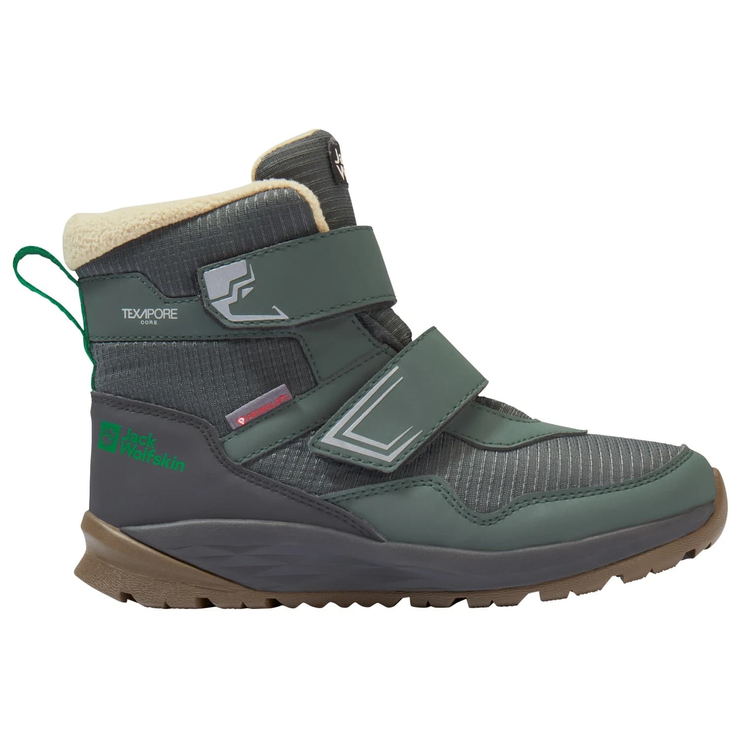 Детски зимни ботуши Jack Wolfskin Kid's Polar Bear-B Texapore Mid VC Winter boots - Mystic Green