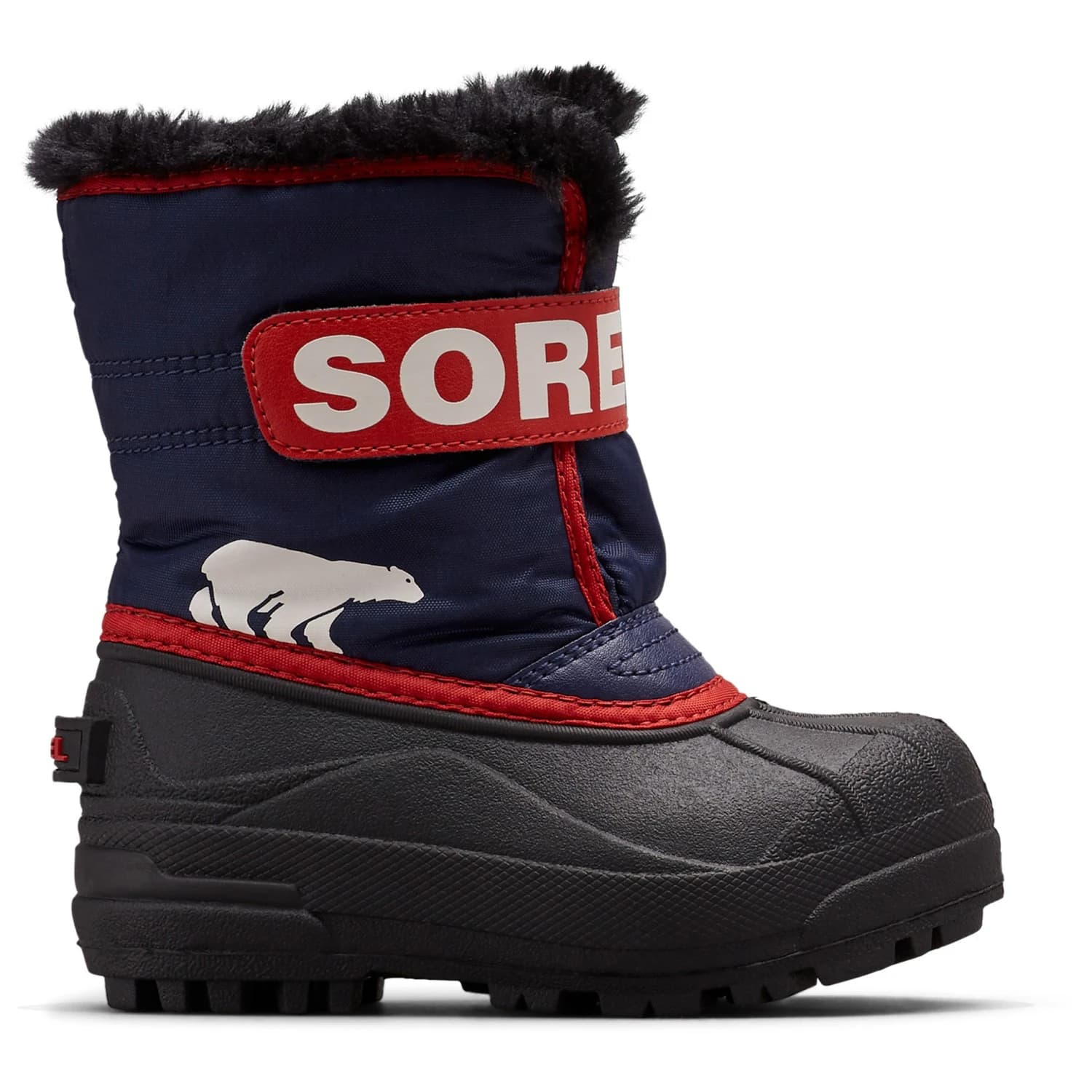Детски зимни ботуши Sorel Kid's Snow Commander Winter boots - Nocturnal / Sail Red