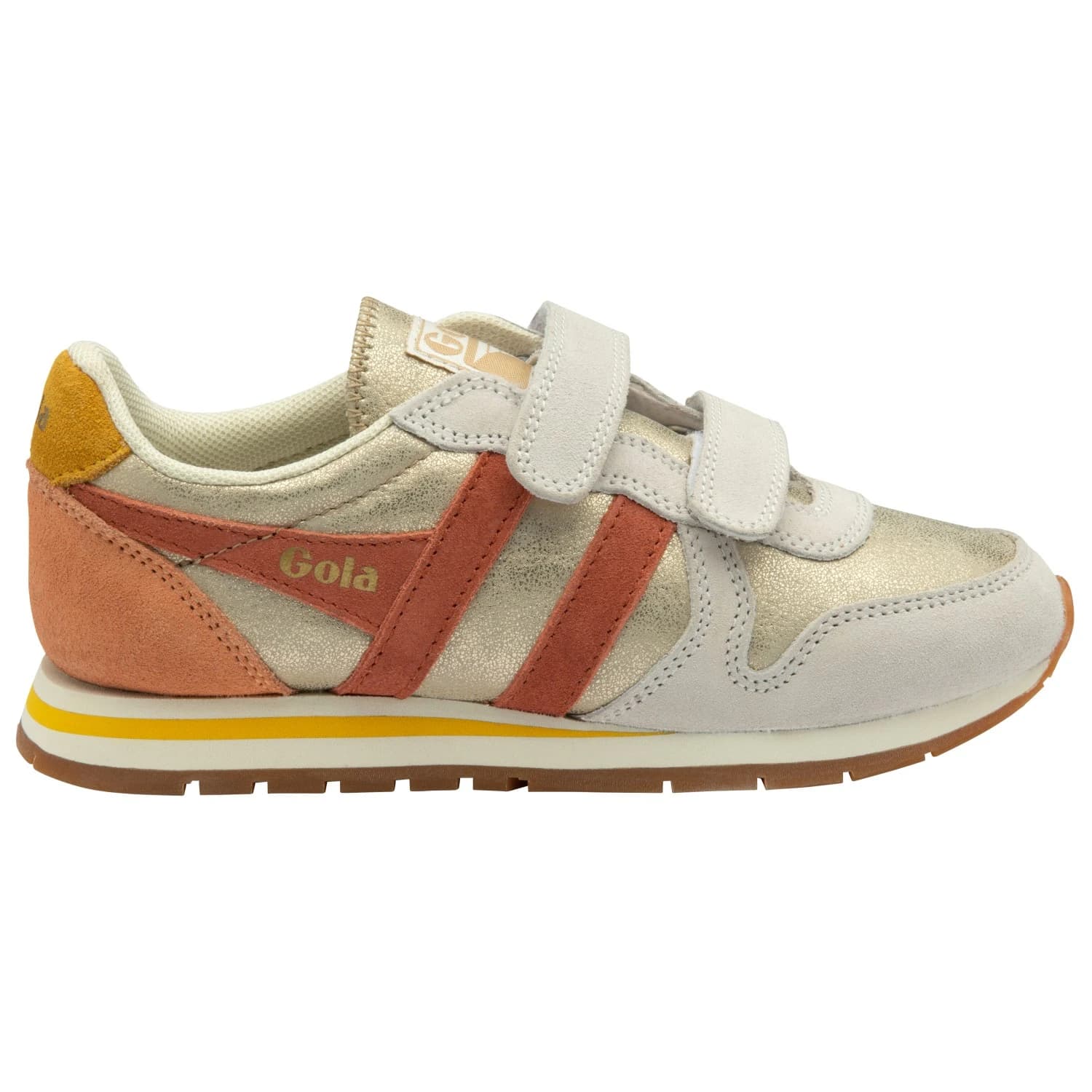 Детски маратонки Gola Kid's Daytona Blaze Strap Sneakers - Gold / Orange Spice / Sun