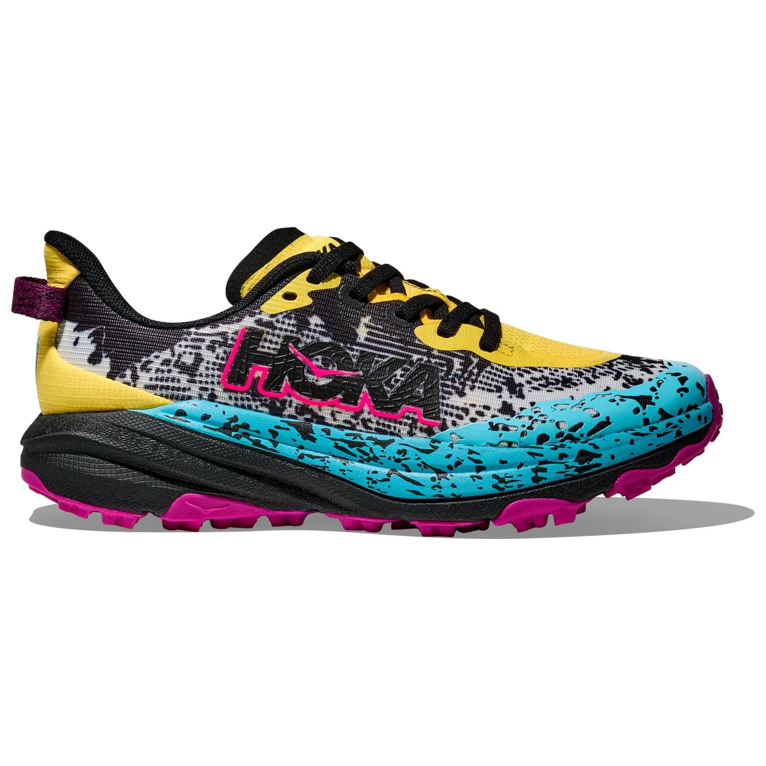 Детски обувки за трейл HOKA Kid's Speedgoat 6 Trail running shoes - Electric Lemon / Black