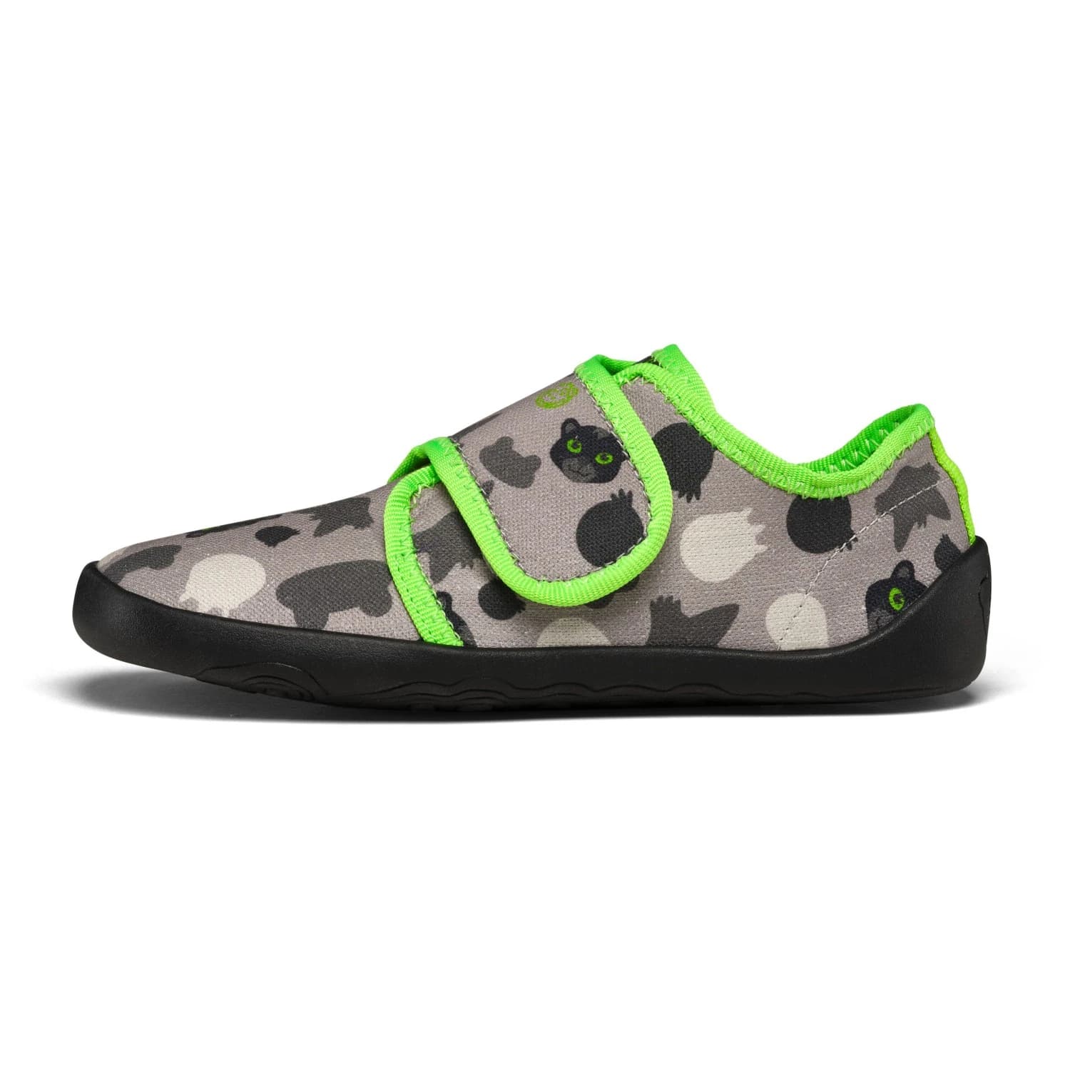 Детски пантофи Affenzahn Kid's Slippers Cotton Movy Slippers - Panther / Green / Grey