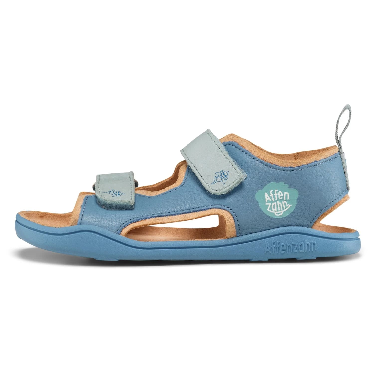 Детски сандали Affenzahn Kid's Sandals Leather Airy Sandals - Shark / Blue