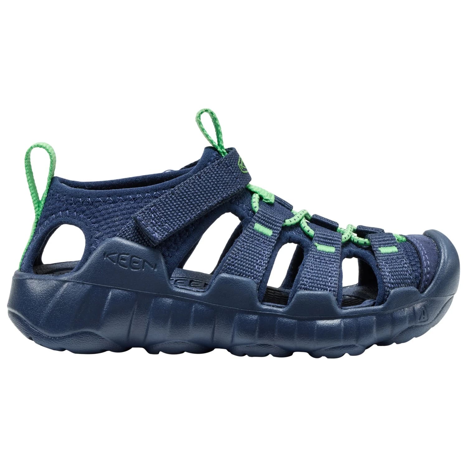Детски сандали Keen Kid's Hyperport H2 Sandals - Naval Academy / Vibrant Green