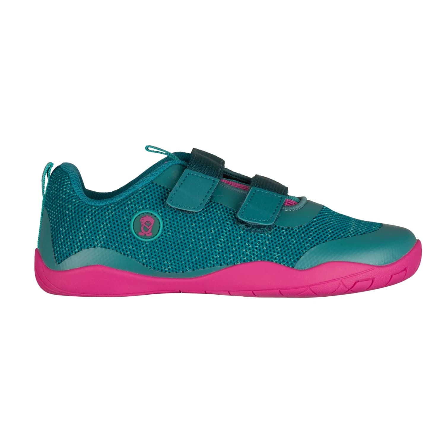 Детски обувки barefoot Trollkids Kid's Eikefjord Barefoot Hiker Barefoot shoes - Smaragd / Rubine