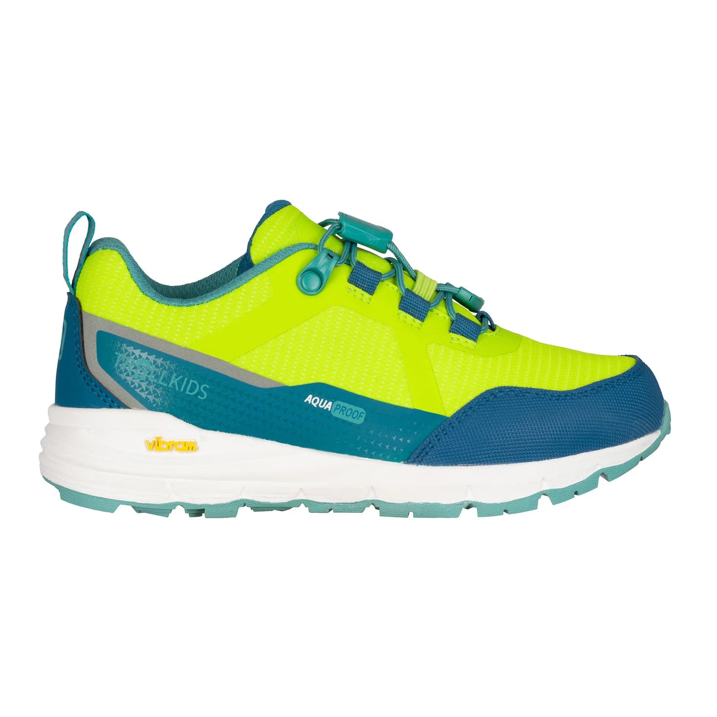 Детски мултиспорт обувки Trollkids Kid's Skarvan Hiker Low XT Multisport shoes - Cool Lime / Summernight Blue / Blue Coral