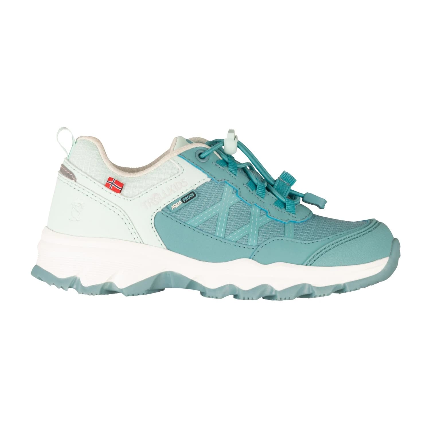 Детски мултиспорт обувки Trollkids Kid's Trolltunga Hiker Low XT Multisport shoes - Aqua Haze / Aqua Marble
