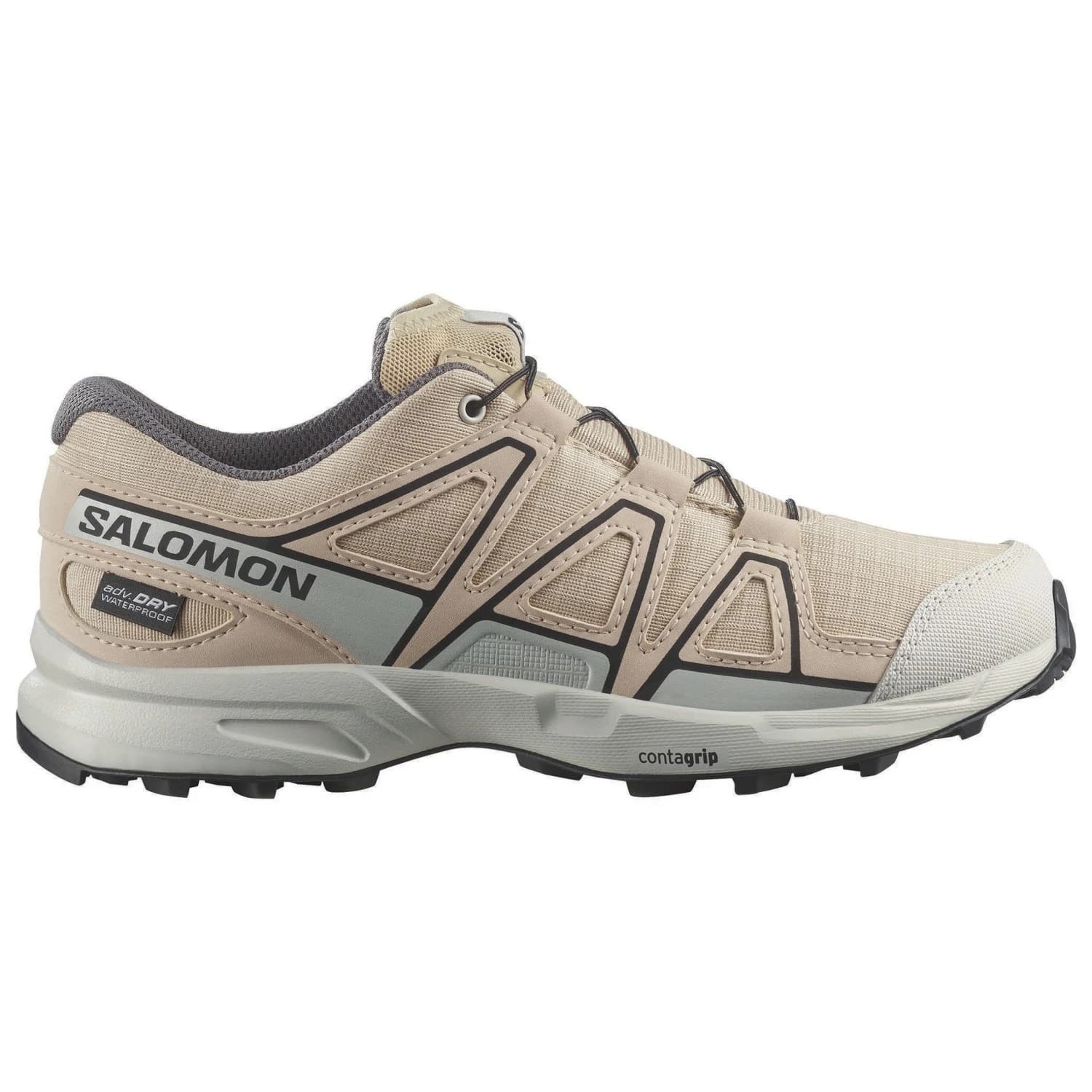 Детски маратонки Salomon Kid's Speedcross Waterproof Trail running shoes - White Pepper / Gray Violet / Black