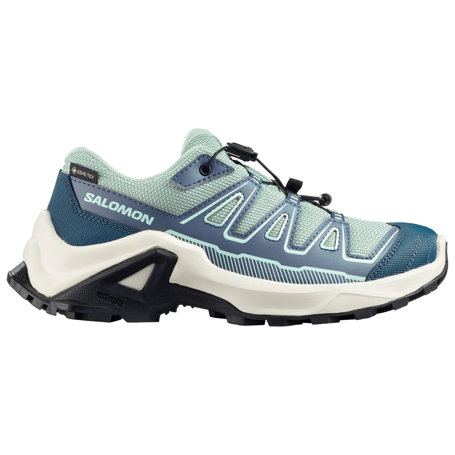 Детски мултиспорт обувки Salomon Kid's X Ultra GORE-TEX Multisport shoes - Green Milieu / Grisaille / Clearly Aqua