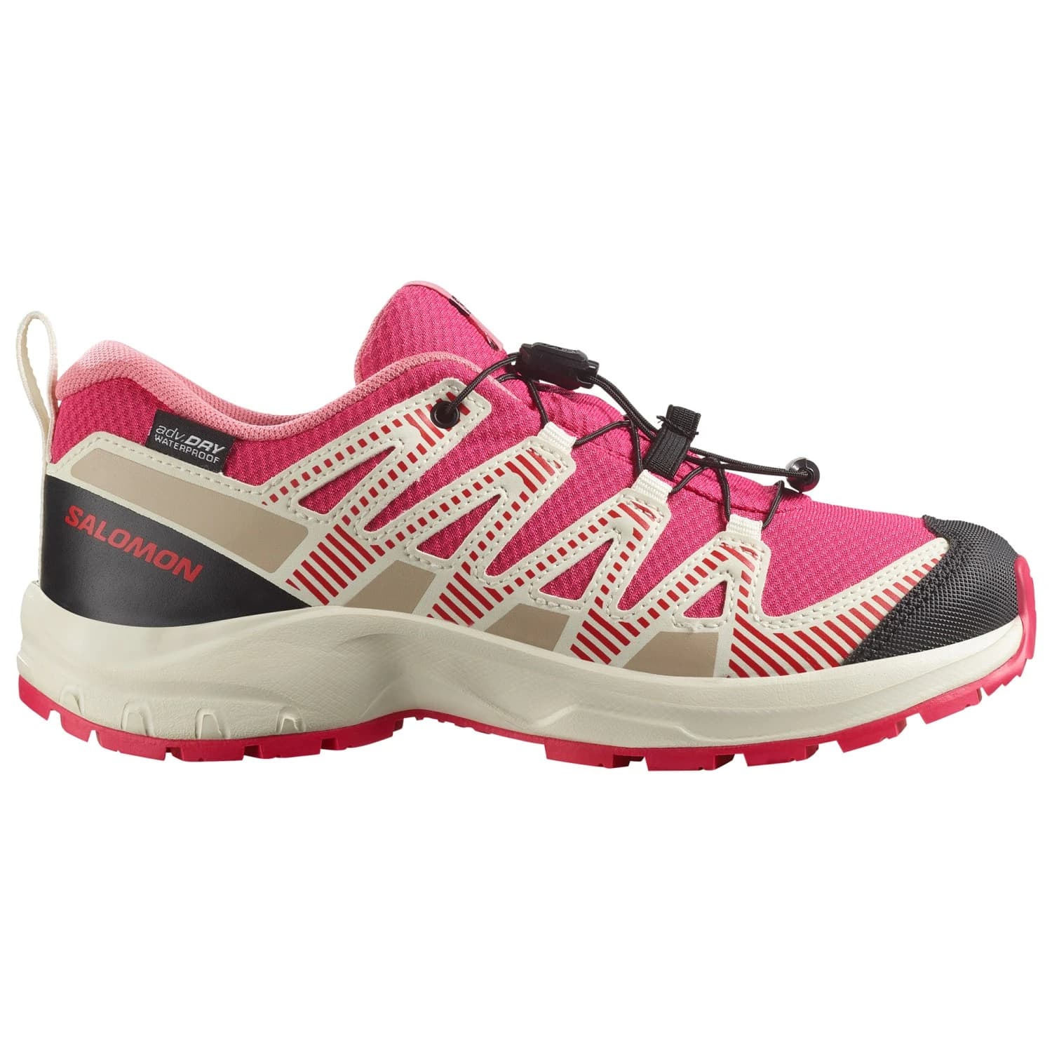 Детски мултиспорт обувки Salomon Kid's XA Pro V8 Waterproof Multisport shoes - Rouge Red / Vanilla Ice / Flamingo Pink