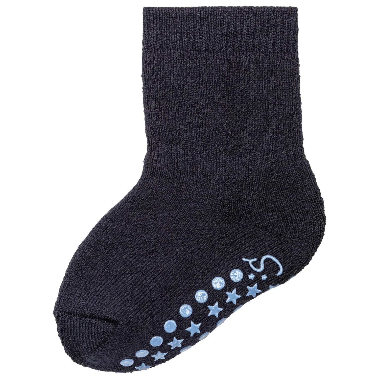 Детски пантофи Sterntaler Kids' ABS Plain Wool Socks Slippers - Marine